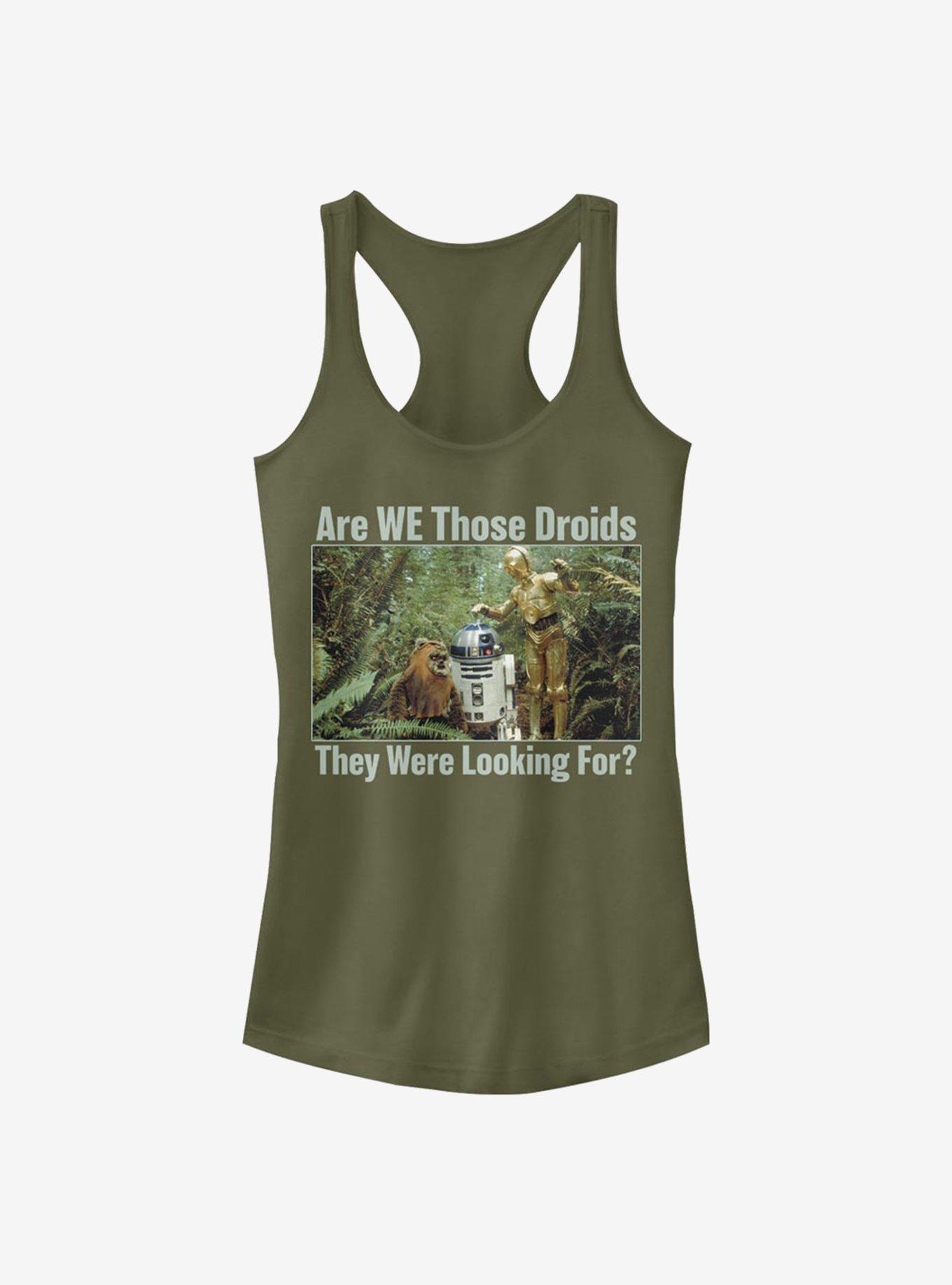 Star Wars Looking For Droids Girls Tank, MIL GRN, hi-res
