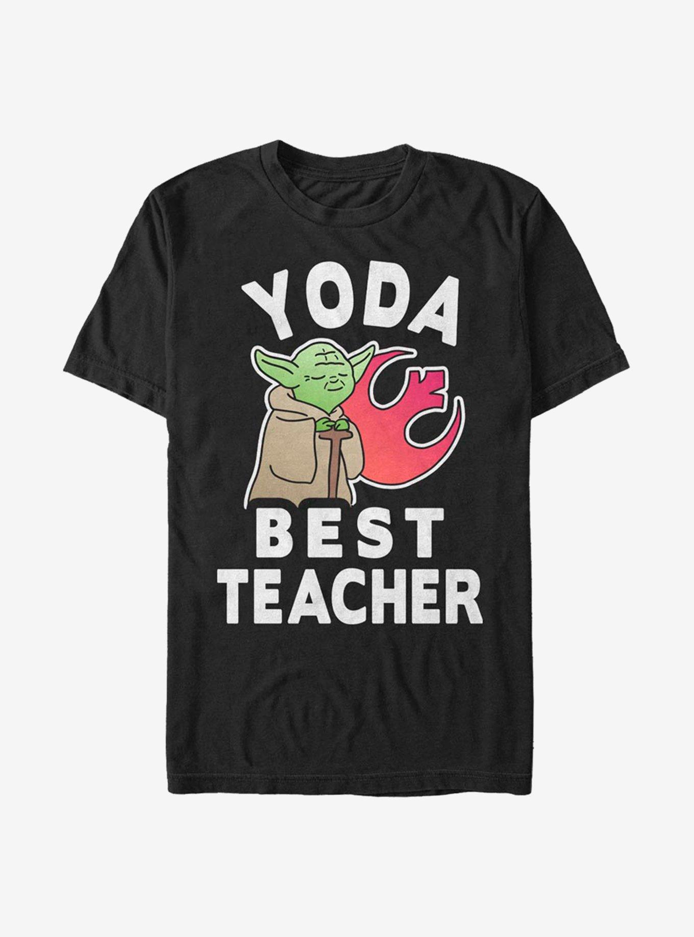 Star Wars Yoda Best Techer T-Shirt, BLACK, hi-res