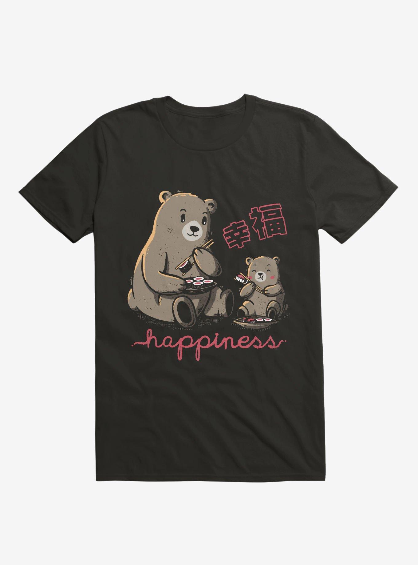 Happiness Sushi T-Shirt, BLACK, hi-res