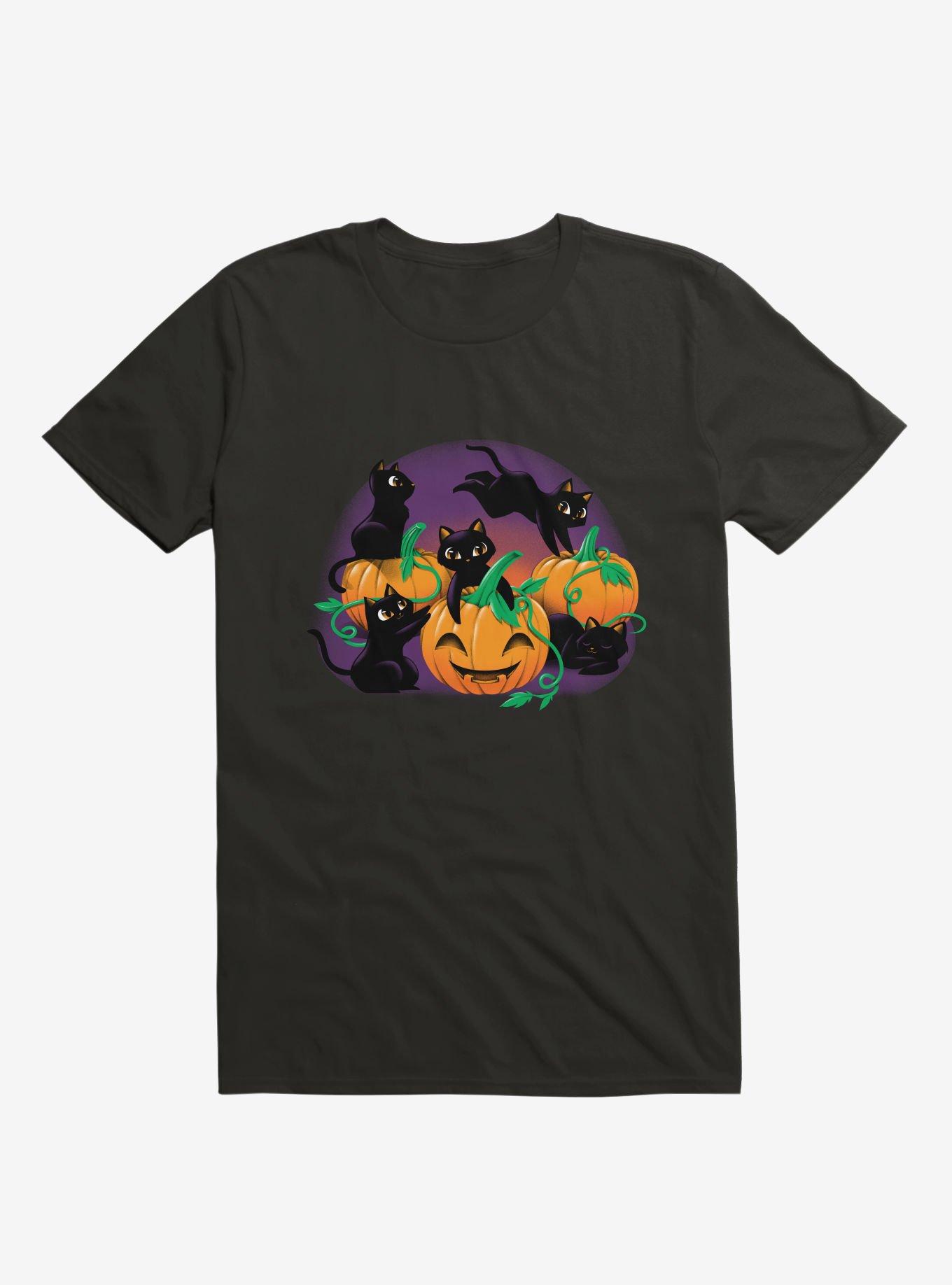 Hello Cat Halloween T-Shirt, BLACK, hi-res