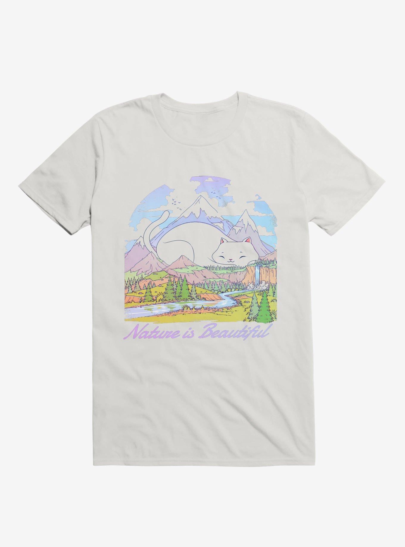 Nature Is Beautiful T-Shirt, WHITE, hi-res
