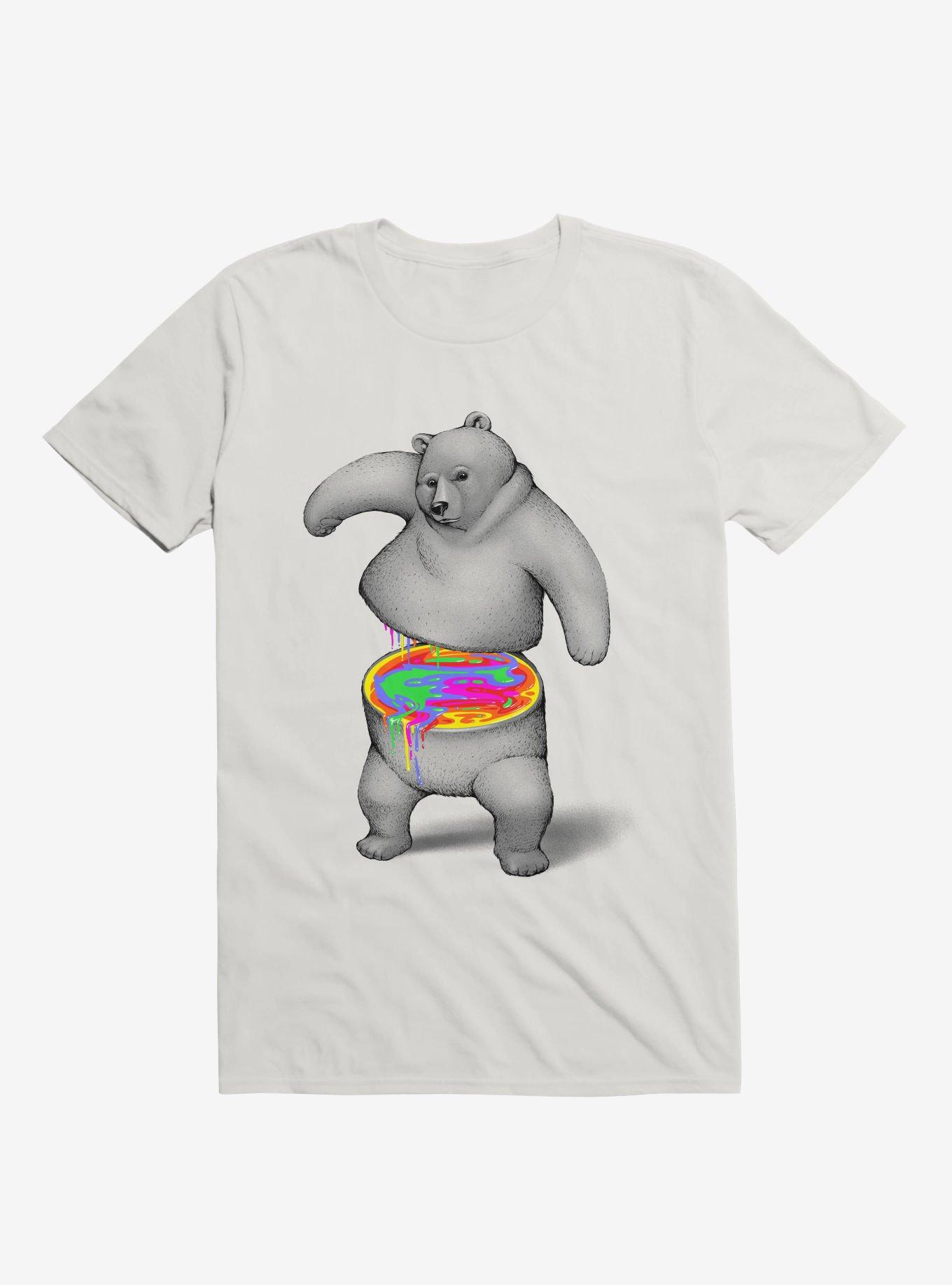 Rainbow Bear T-Shirt, WHITE, hi-res