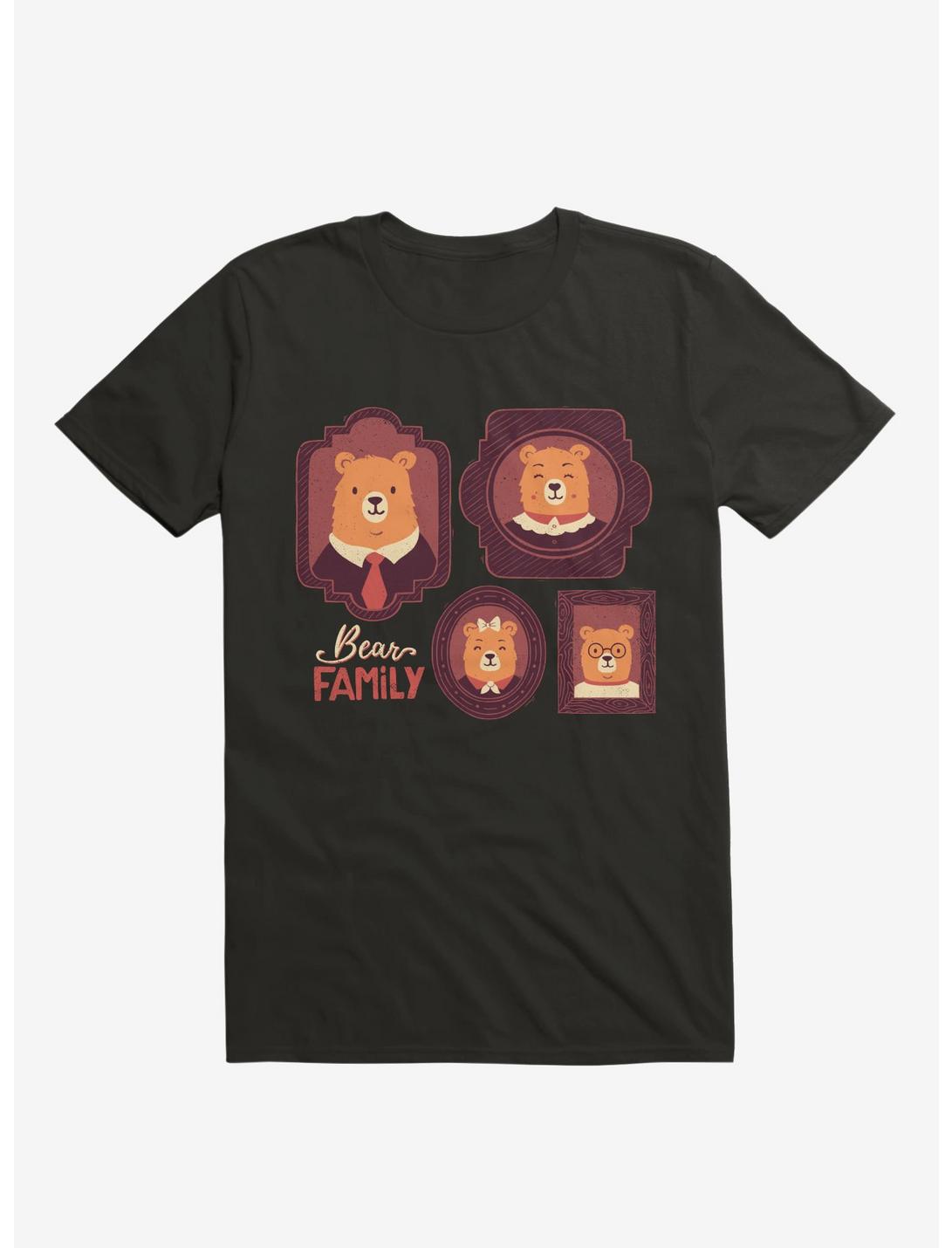 Bear Family T-Shirt, BLACK, hi-res