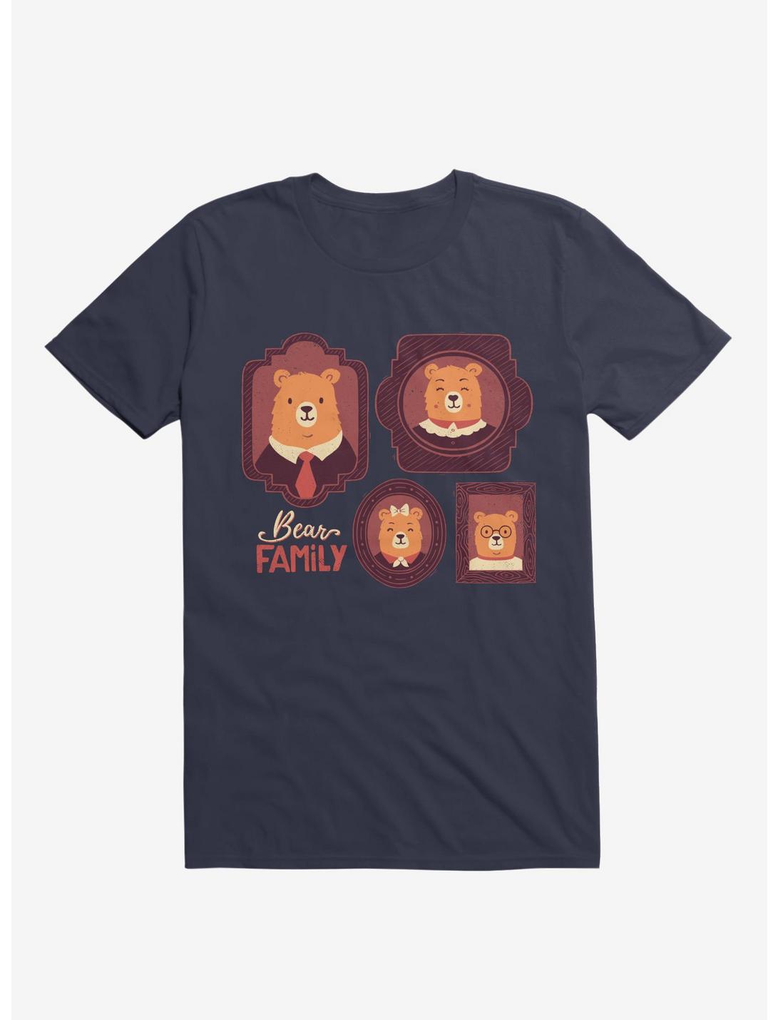 Bear Family T-Shirt, NAVY, hi-res