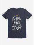 Coffee Is A Hug For The Brain T-Shirt, NAVY, hi-res