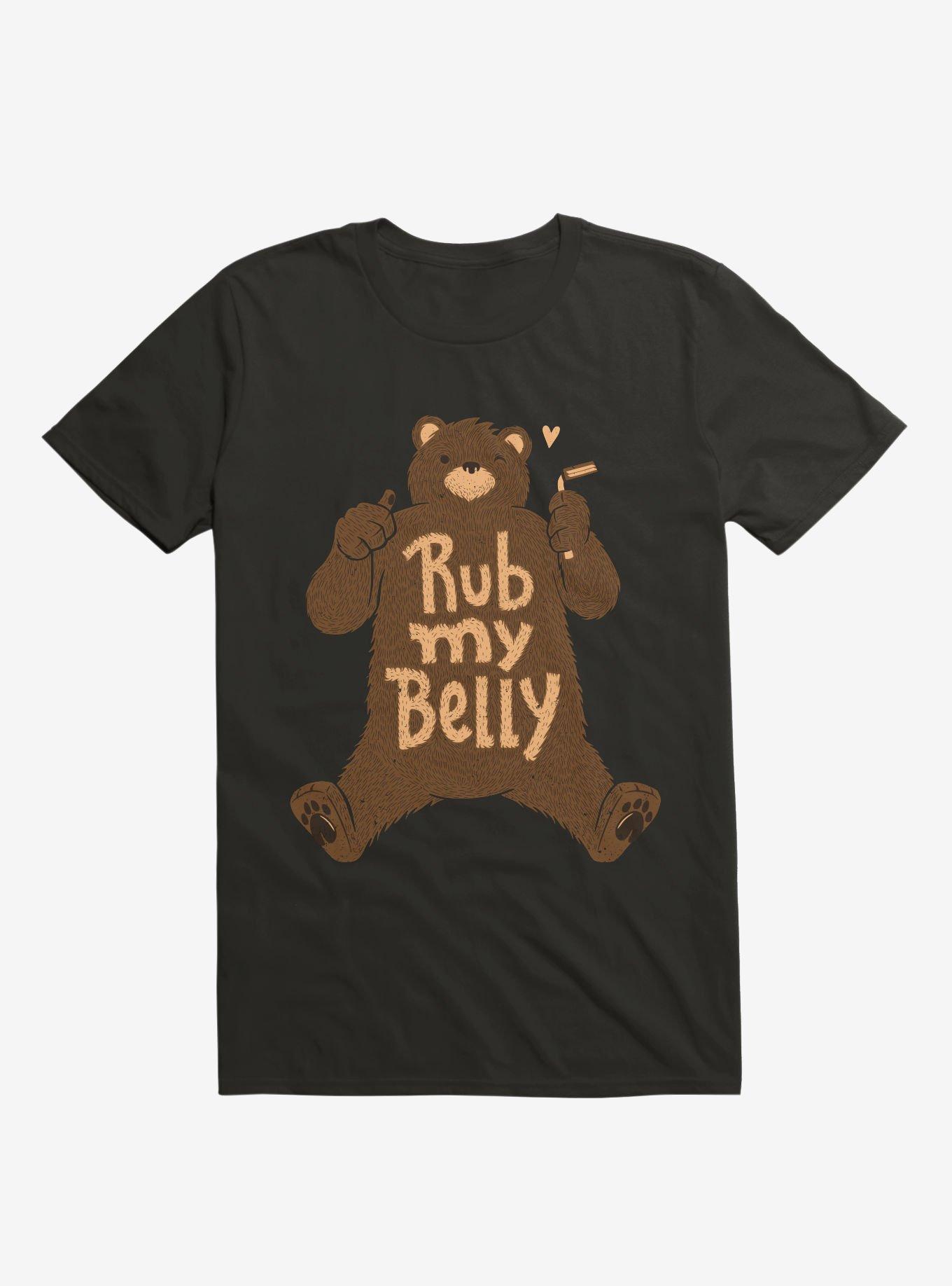 Rub My Belly T-Shirt, BLACK, hi-res