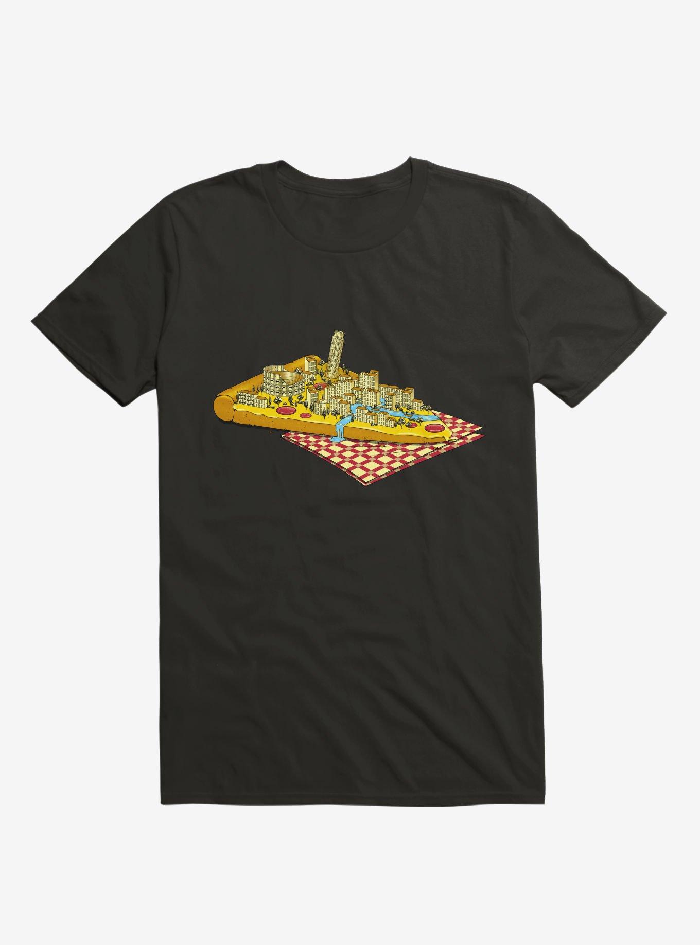 Hungry For Travels: Slice Of Italy T-Shirt, BLACK, hi-res