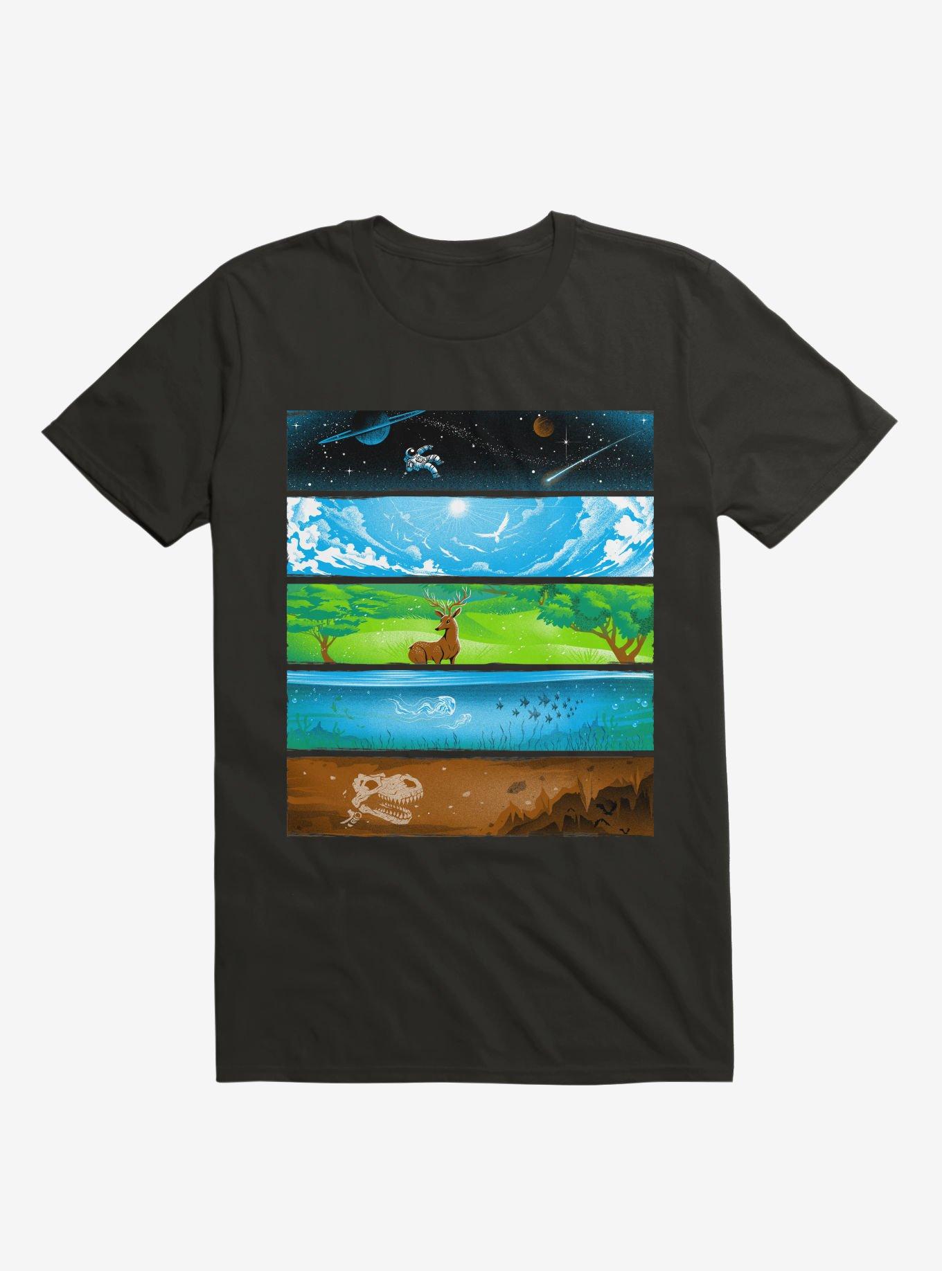 Across The Earth T-Shirt, BLACK, hi-res