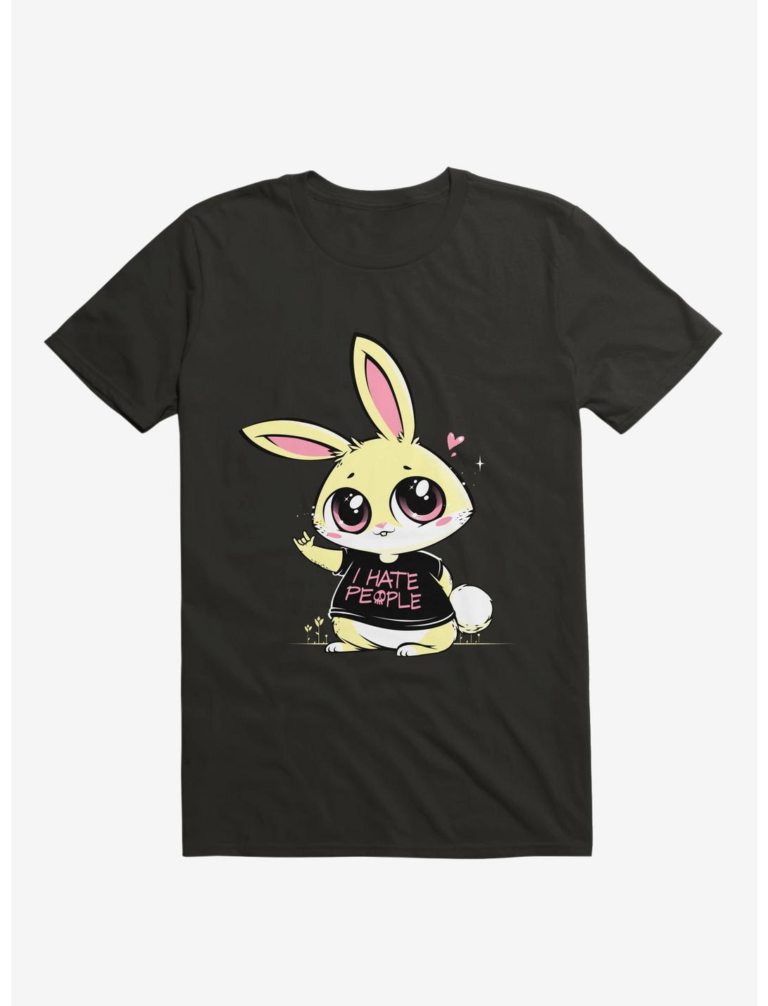 I Hate People Bunny T-Shirt, BLACK, hi-res
