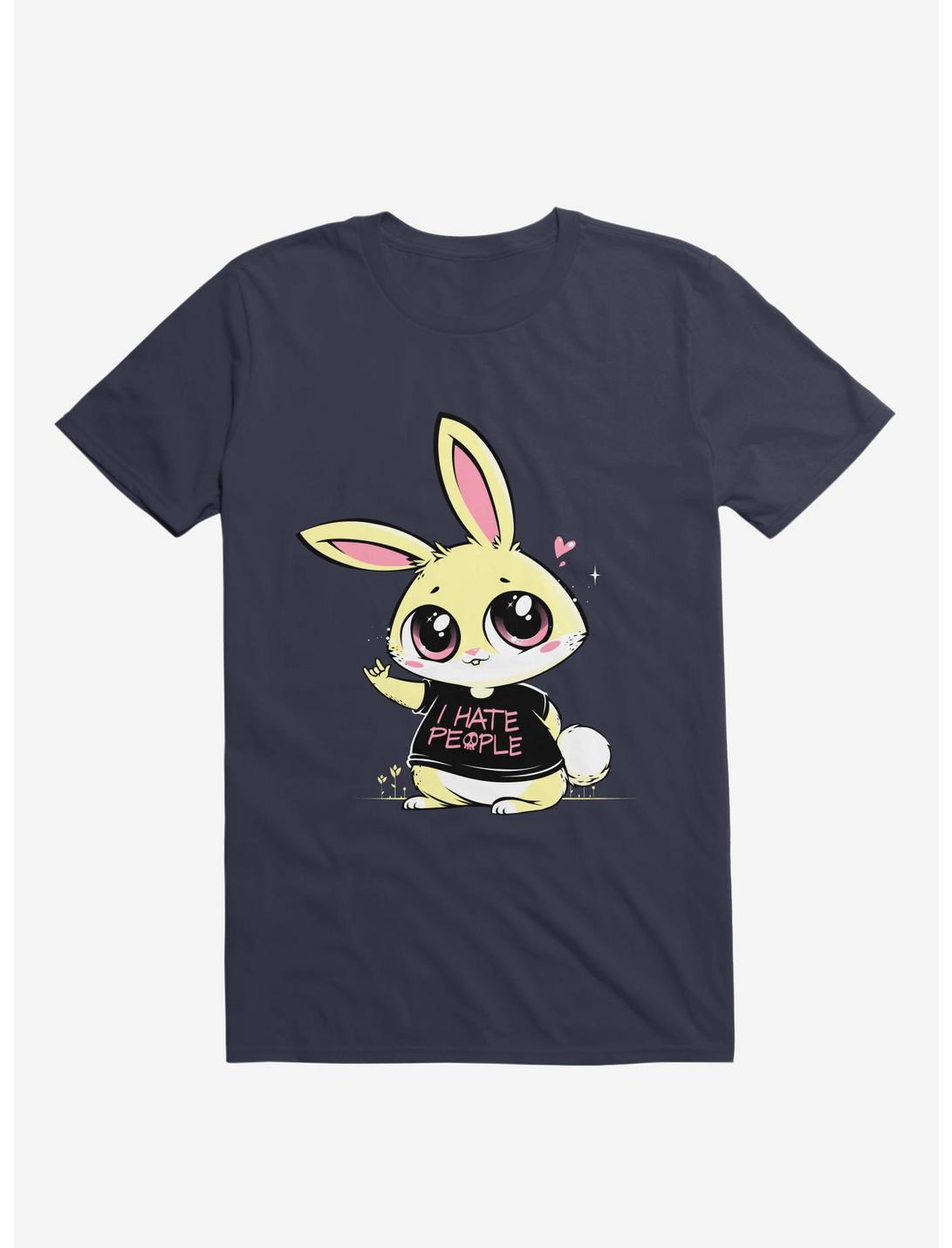 I Hate People Bunny T-Shirt, NAVY, hi-res