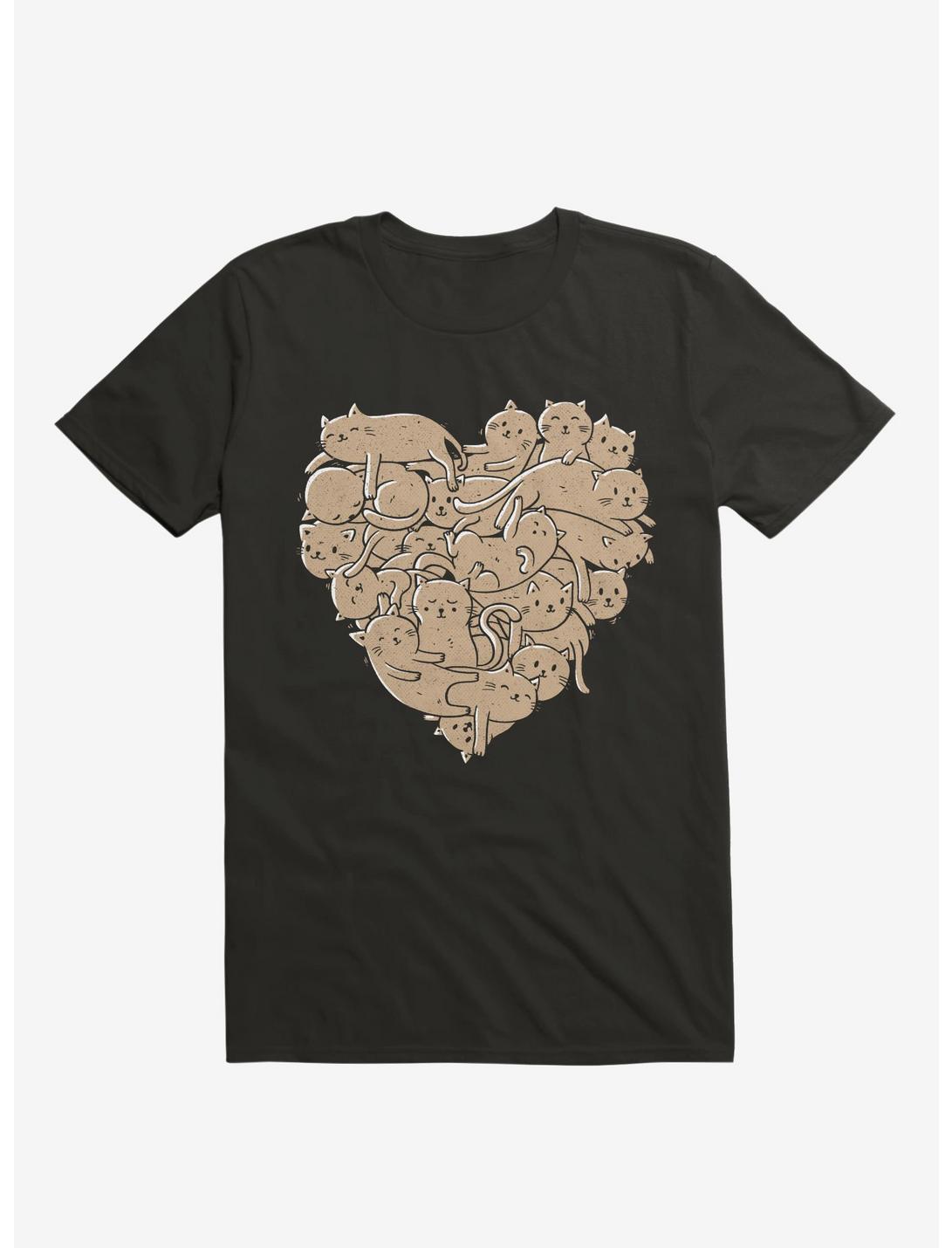I Love Cats Heart T-Shirt, BLACK, hi-res