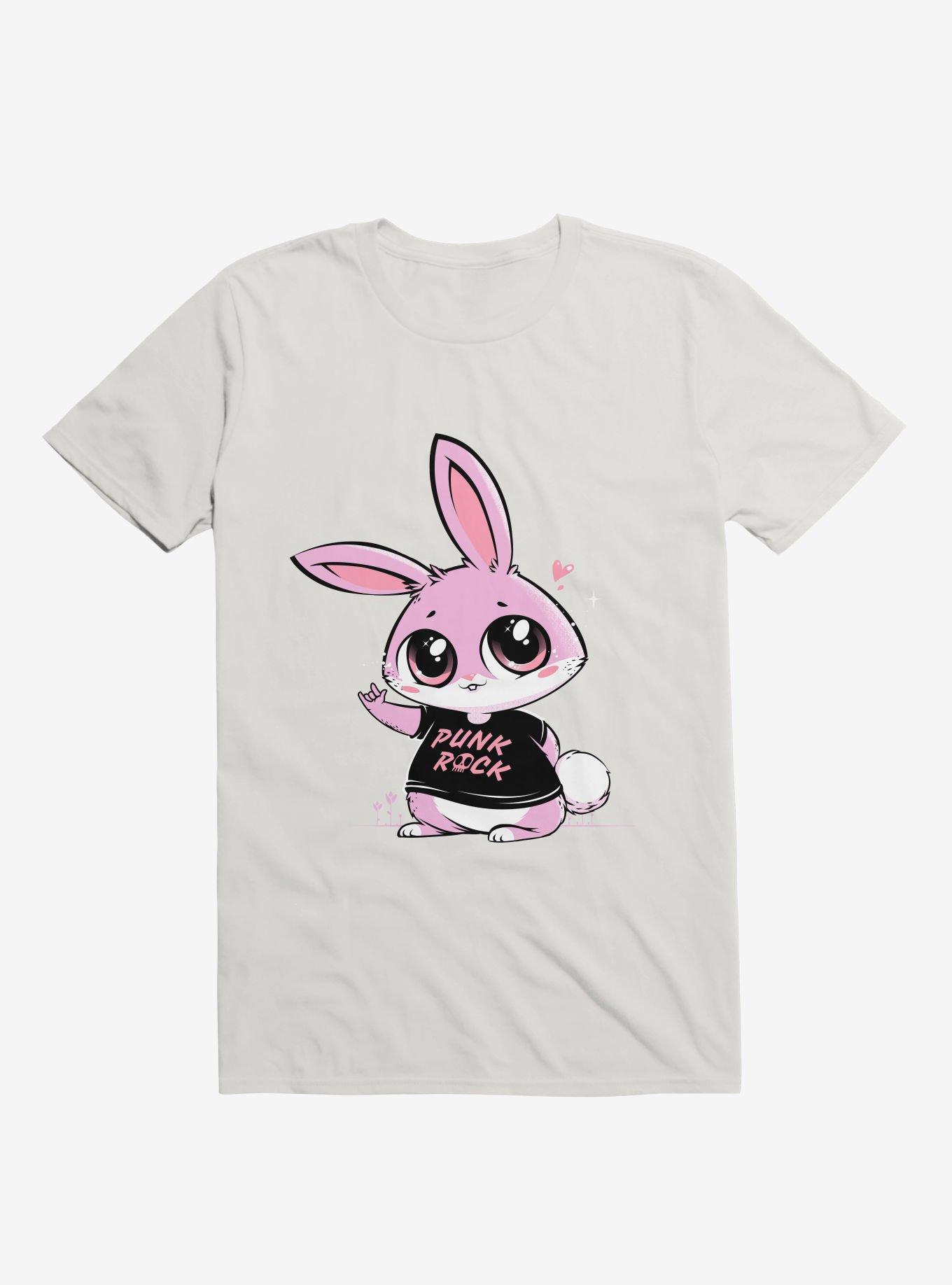 Punk Rock Bunny T-Shirt, WHITE, hi-res