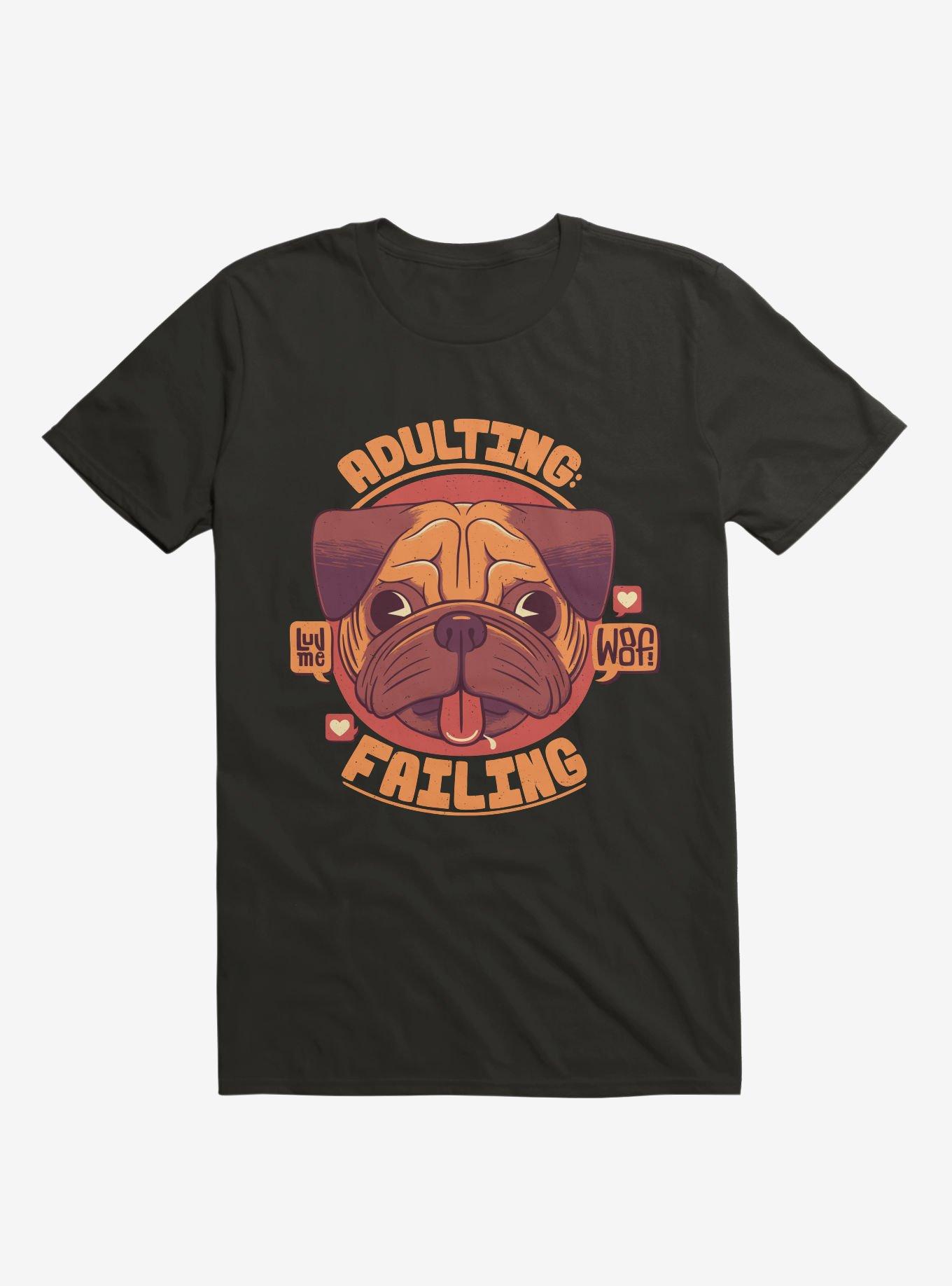 Adulting: Failing T-Shirt, BLACK, hi-res