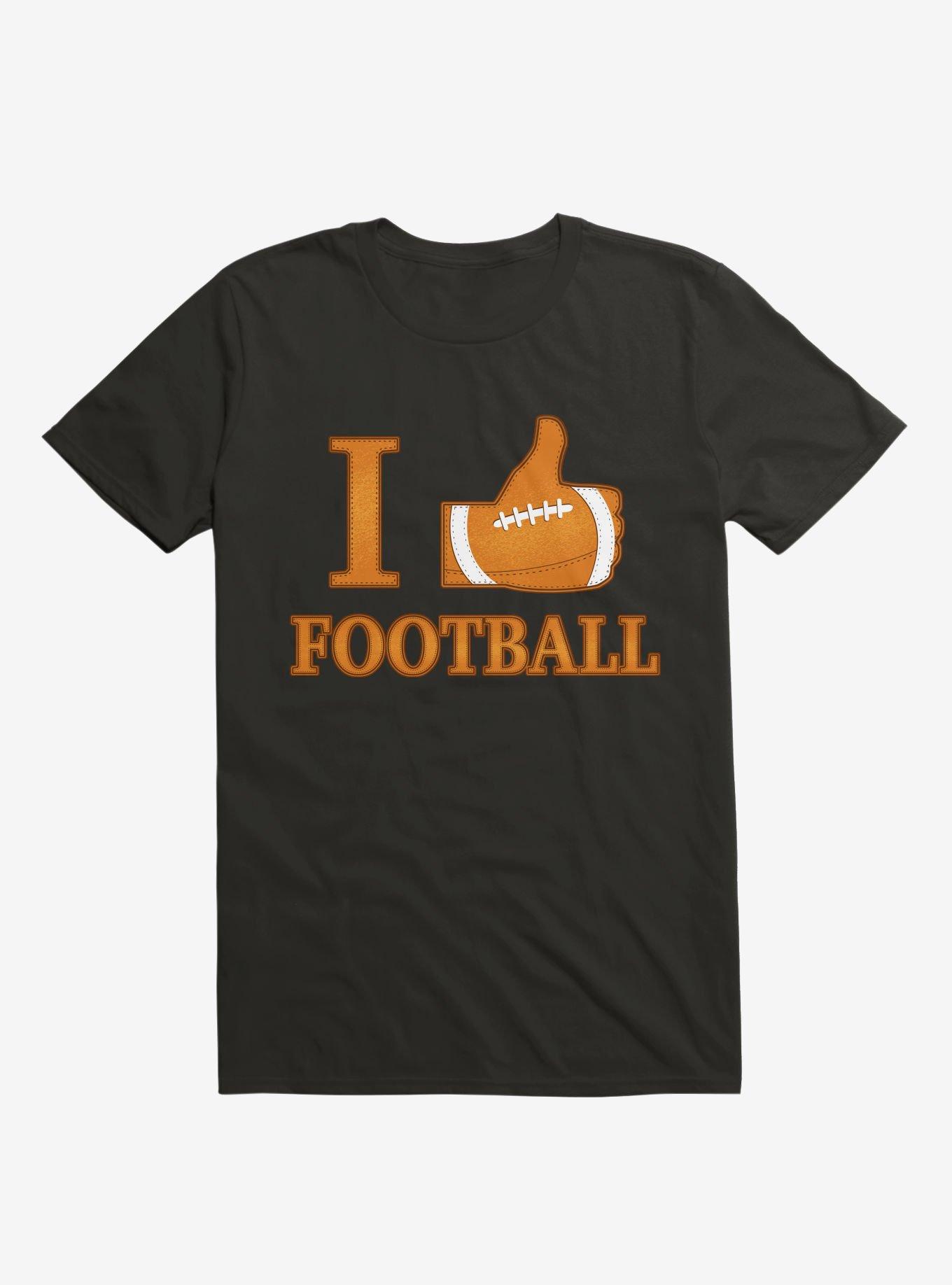 I Like Football T-Shirt, BLACK, hi-res