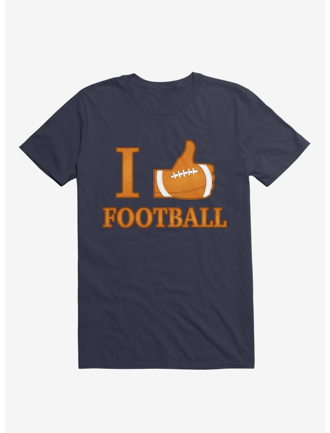 I Like Football T-Shirt, NAVY, hi-res