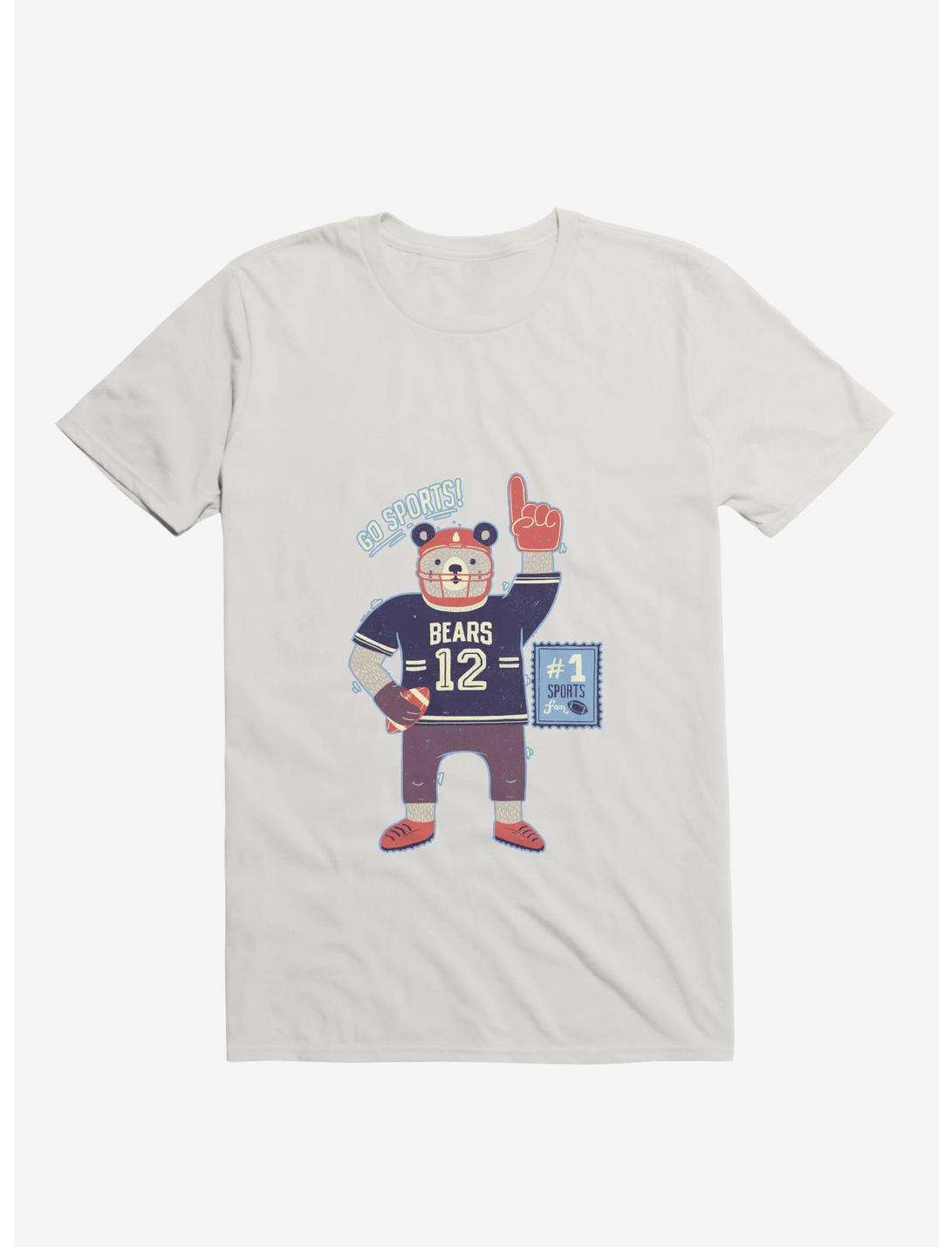 American Football Bear T-Shirt, WHITE, hi-res