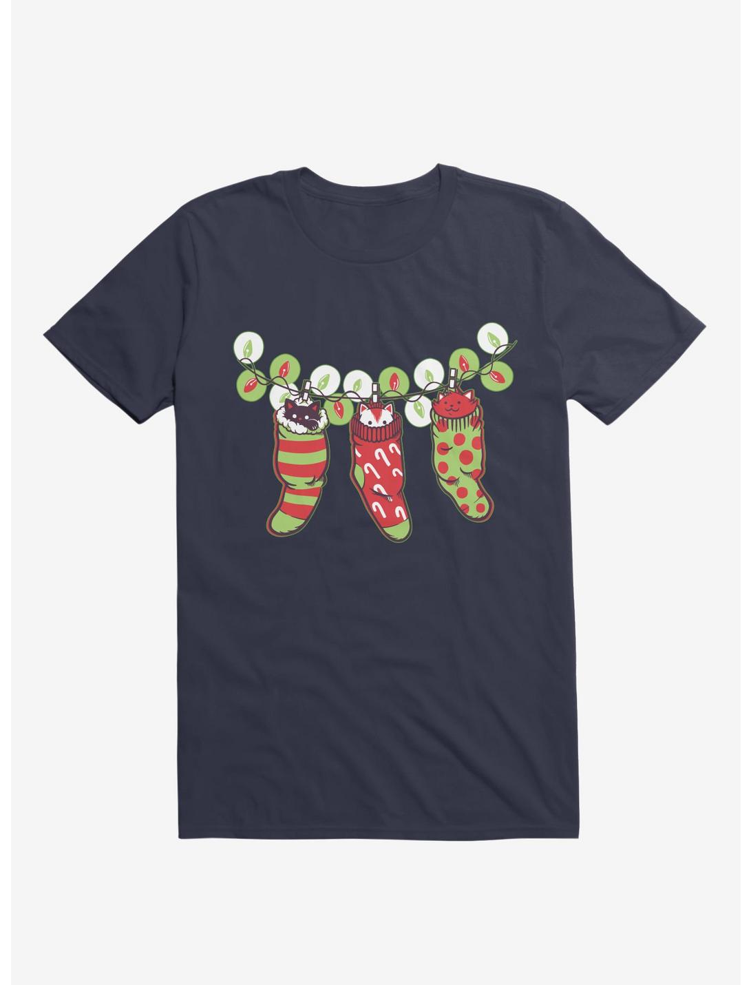 Jingle Meow T-Shirt, NAVY, hi-res