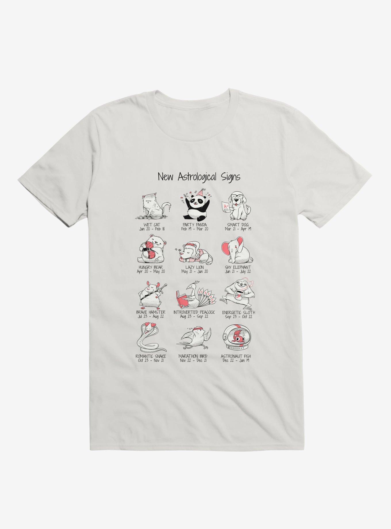 New Astrological Signs T-Shirt, WHITE, hi-res