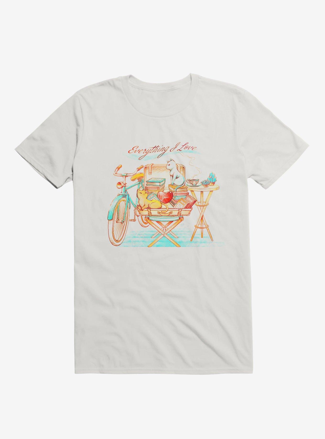 Everything I Love Travelling T-Shirt, WHITE, hi-res