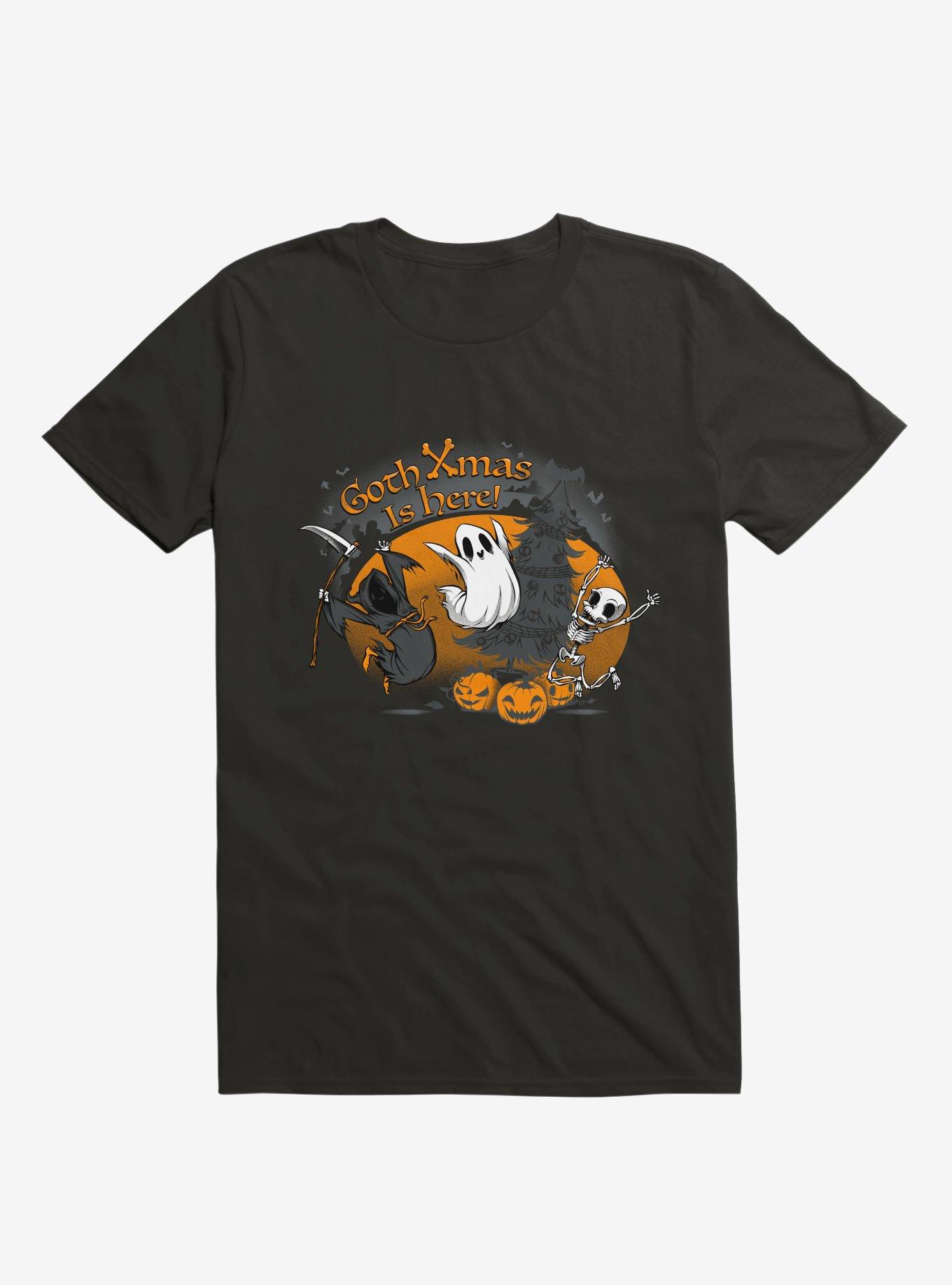 Goth Xmas Is Here T-Shirt, BLACK, hi-res