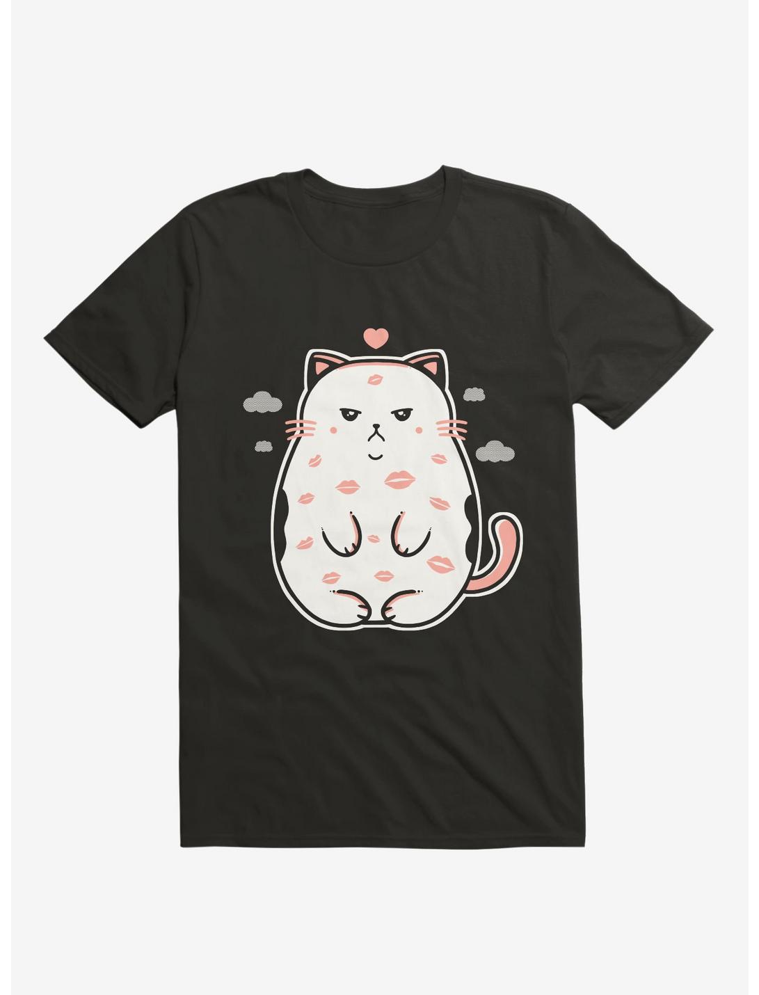 Love Cat Kisses T-Shirt, BLACK, hi-res
