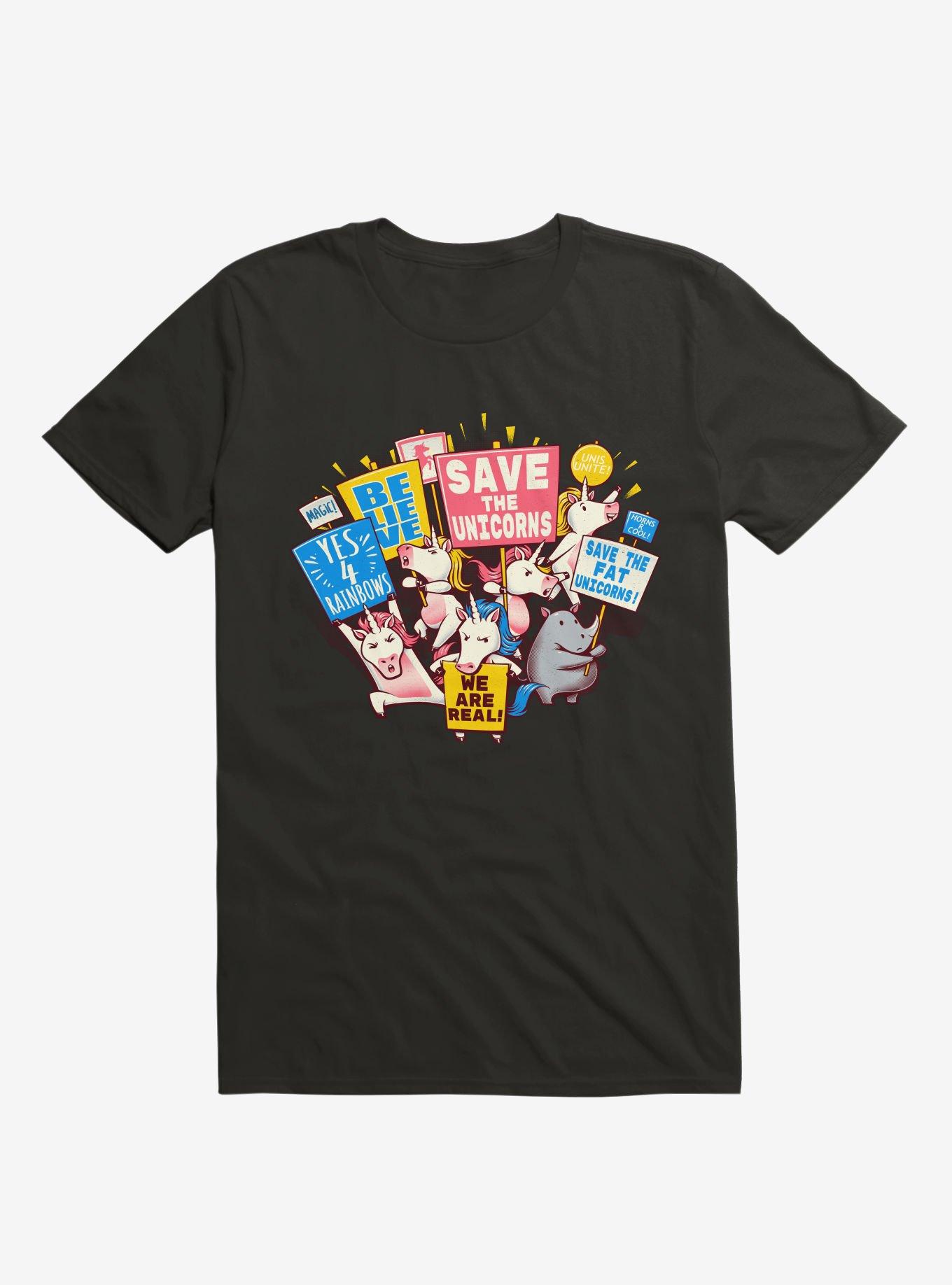 Save The Unicorns! Save The Fat Unicorns! T-Shirt, , hi-res