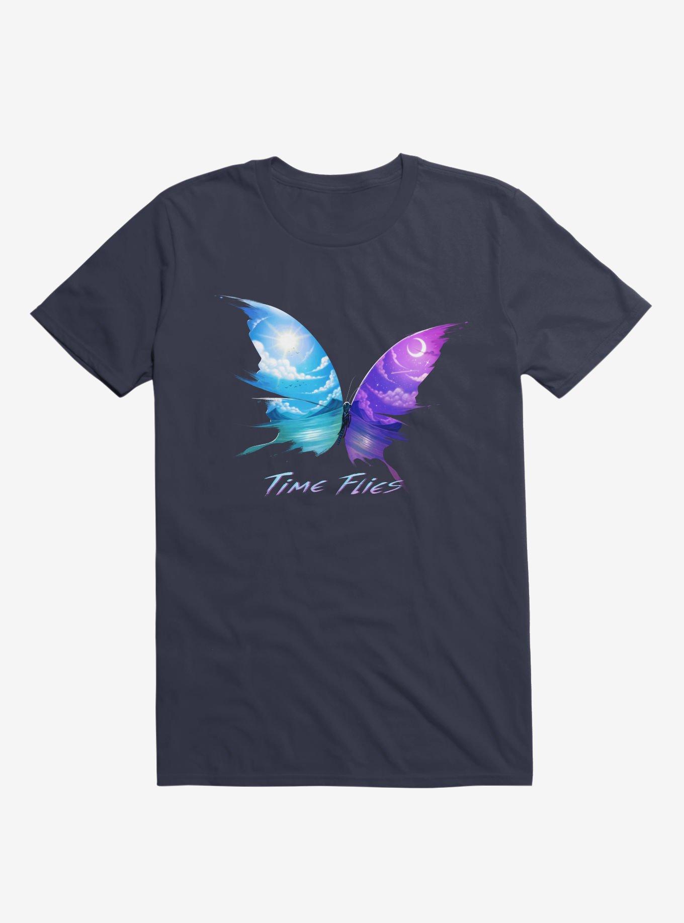 Time Flies Away T-Shirt, NAVY, hi-res