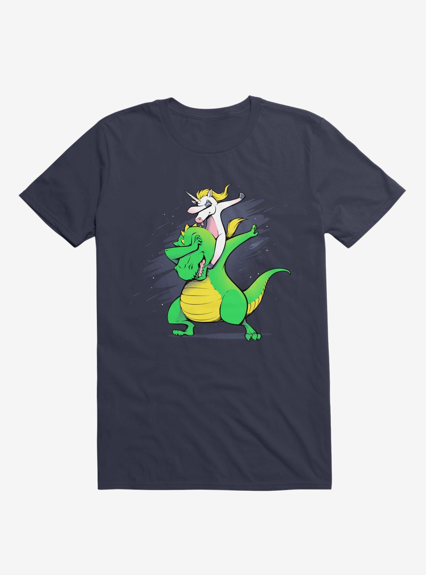 Unicorn T-Rex Dabbing T-Shirt, , hi-res