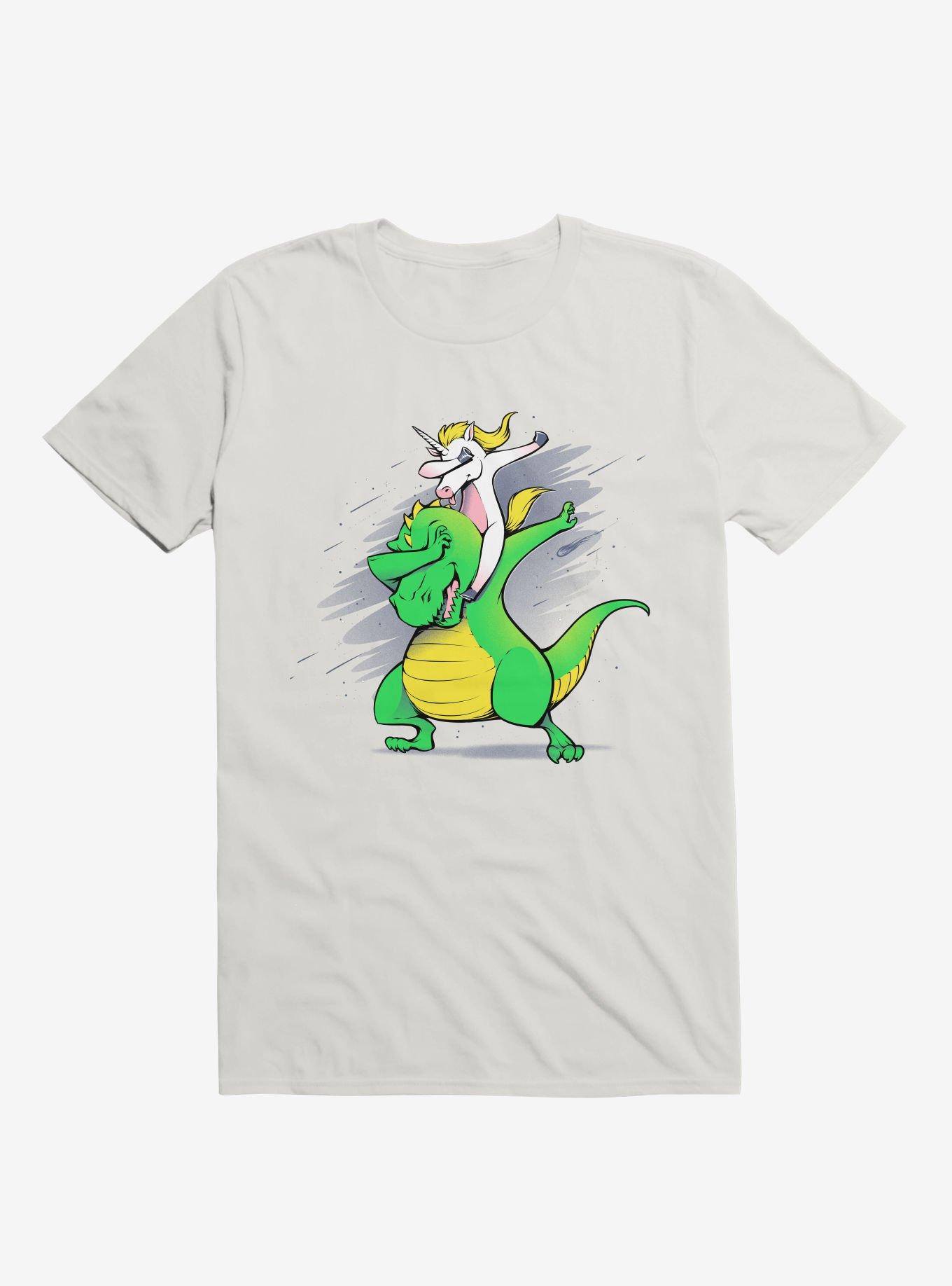 Unicorn T-Rex Dabbing T-Shirt, , hi-res
