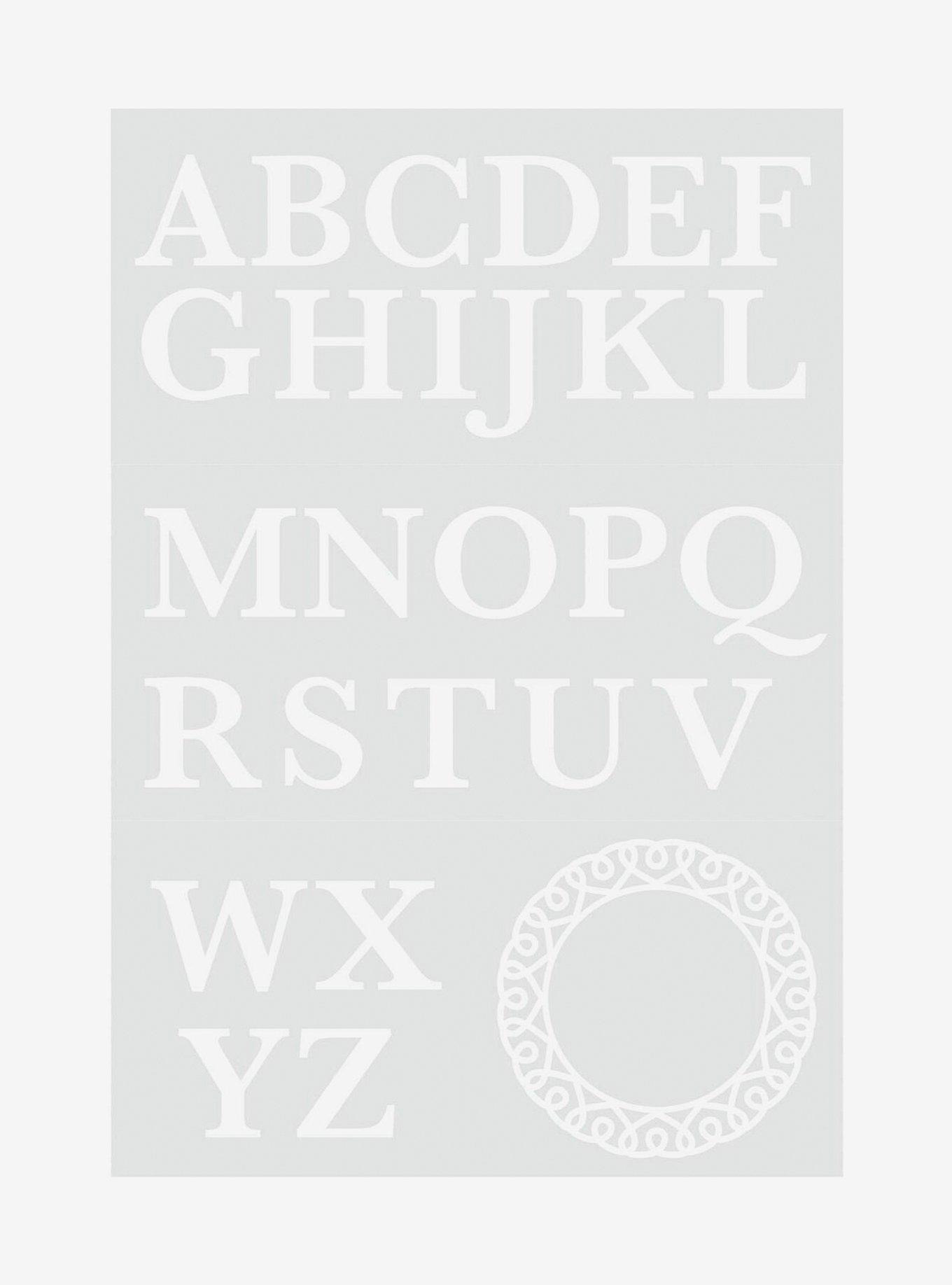 White Serif Monogram Peel And Stick Giant Wall Decals, , hi-res