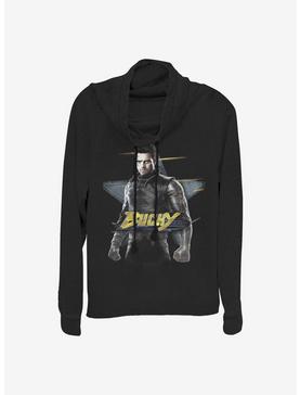 Marvel The Falcon And The Winter Soldier Bucky Cowl Neck Long-Sleeve Girls Top, , hi-res