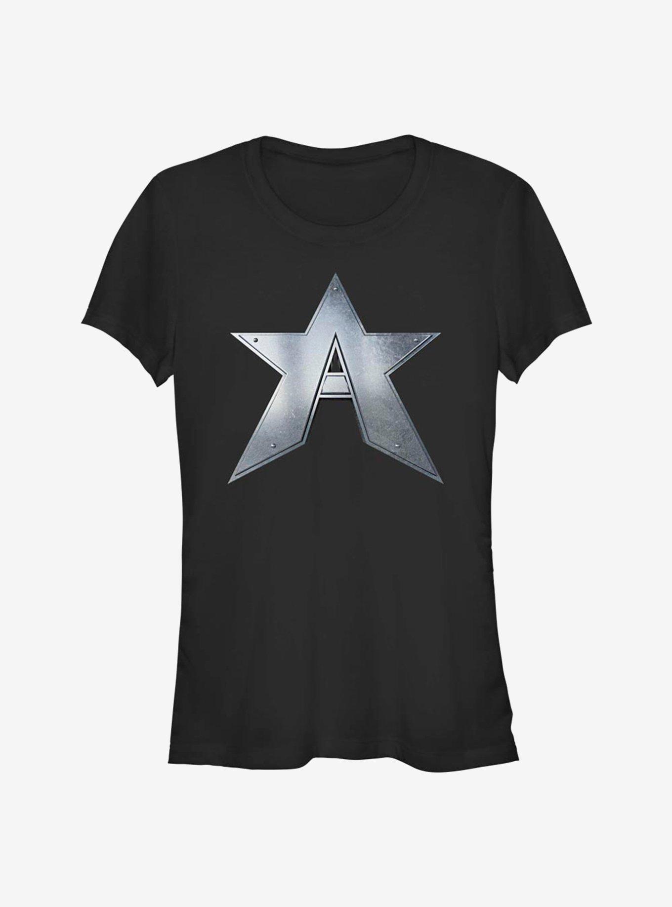 Marvel The Falcon And Winter Soldier John Walker Captain Symbol Girls T-Shirt