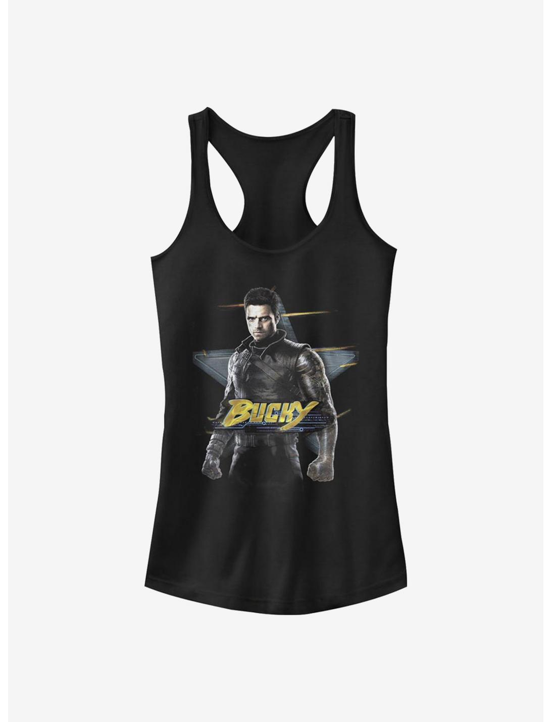 Marvel The Falcon And The Winter Soldier Bucky Girls Tank, BLACK, hi-res