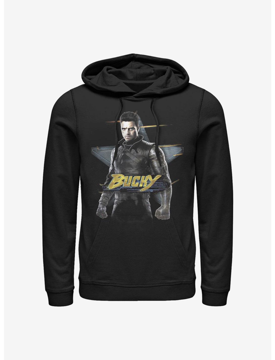 Marvel The Falcon And The Winter Soldier Bucky Hoodie, BLACK, hi-res