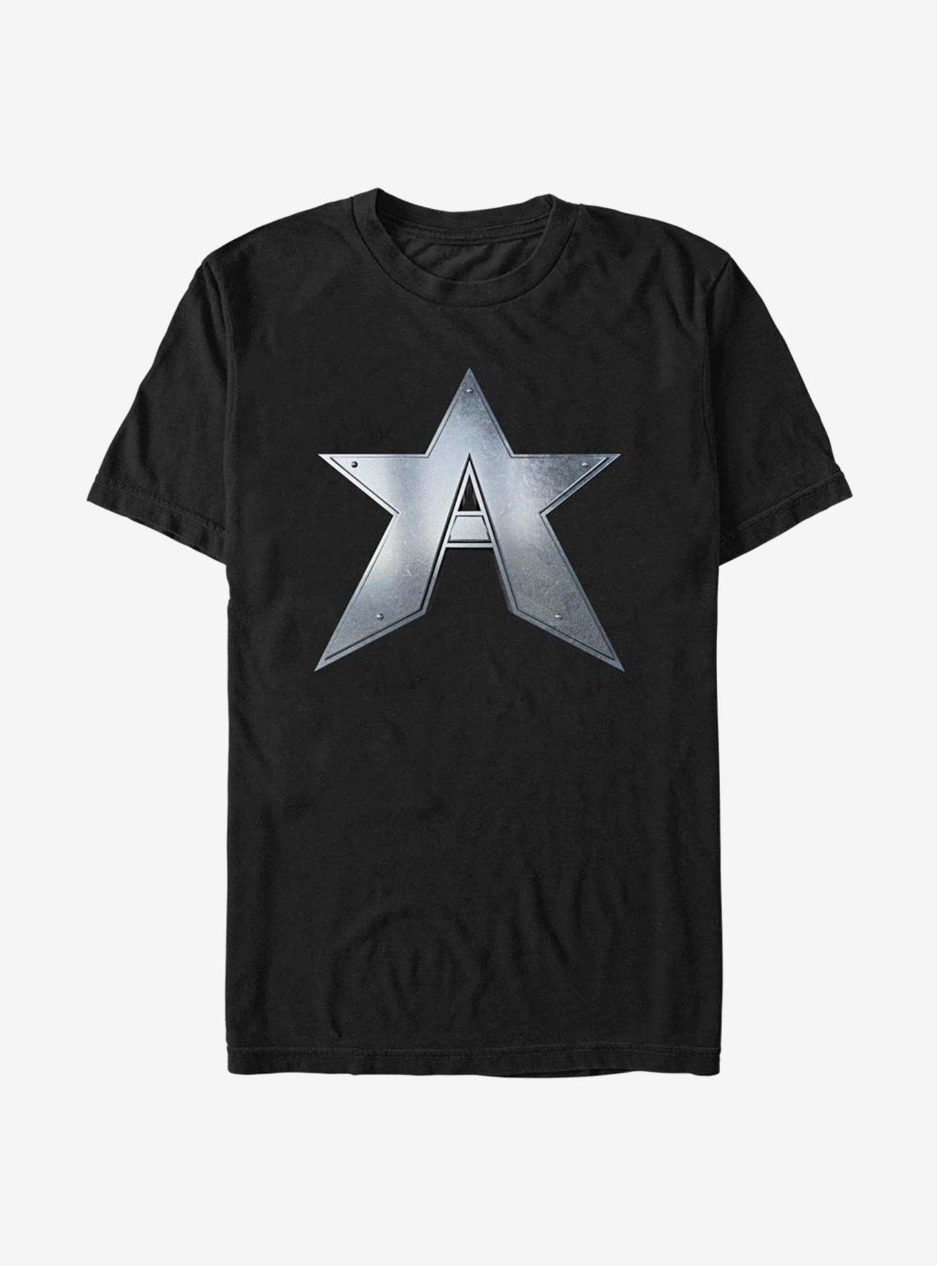 Marvel The Falcon And The Winter Soldier John Walker Captain Symbol T-Shirt, BLACK, hi-res