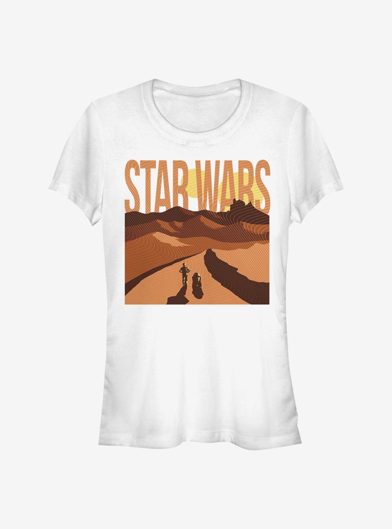 Star Wars Lost In The Desert Girls T-Shirt, WHITE, hi-res