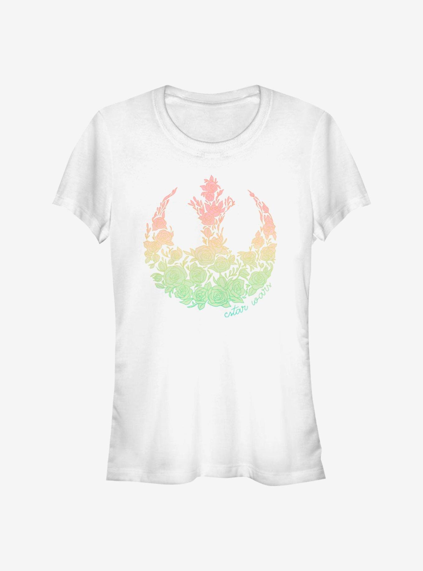 Star Wars Rainbow Rebel Roses Girls T-Shirt
