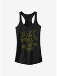 Star Wars May The 4th Be With You Logo Girls Tank, BLACK, hi-res