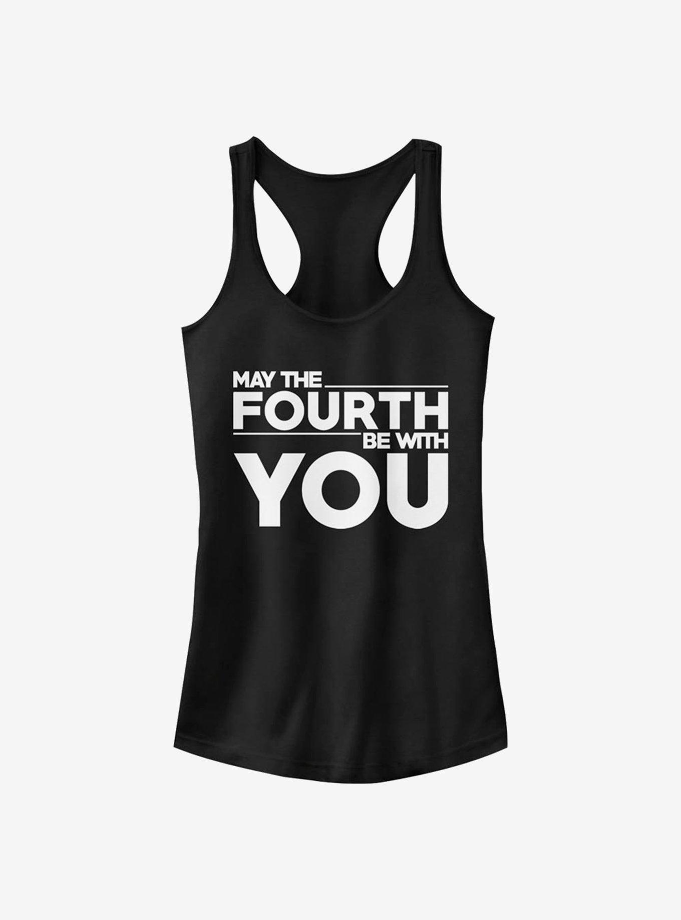 Star Wars May The Fourth Be With You Logo Girls Tank, BLACK, hi-res