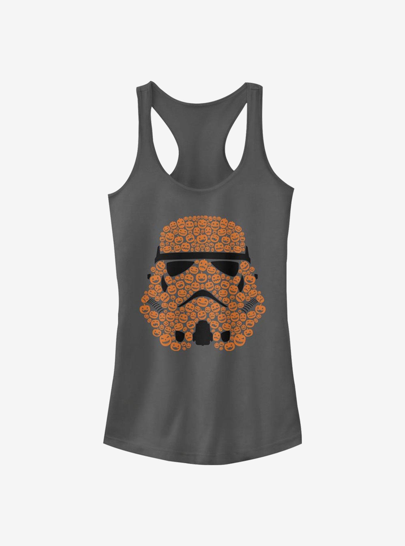 Star Wars Storm Trooper Pumpkins Girls Tank, CHARCOAL, hi-res