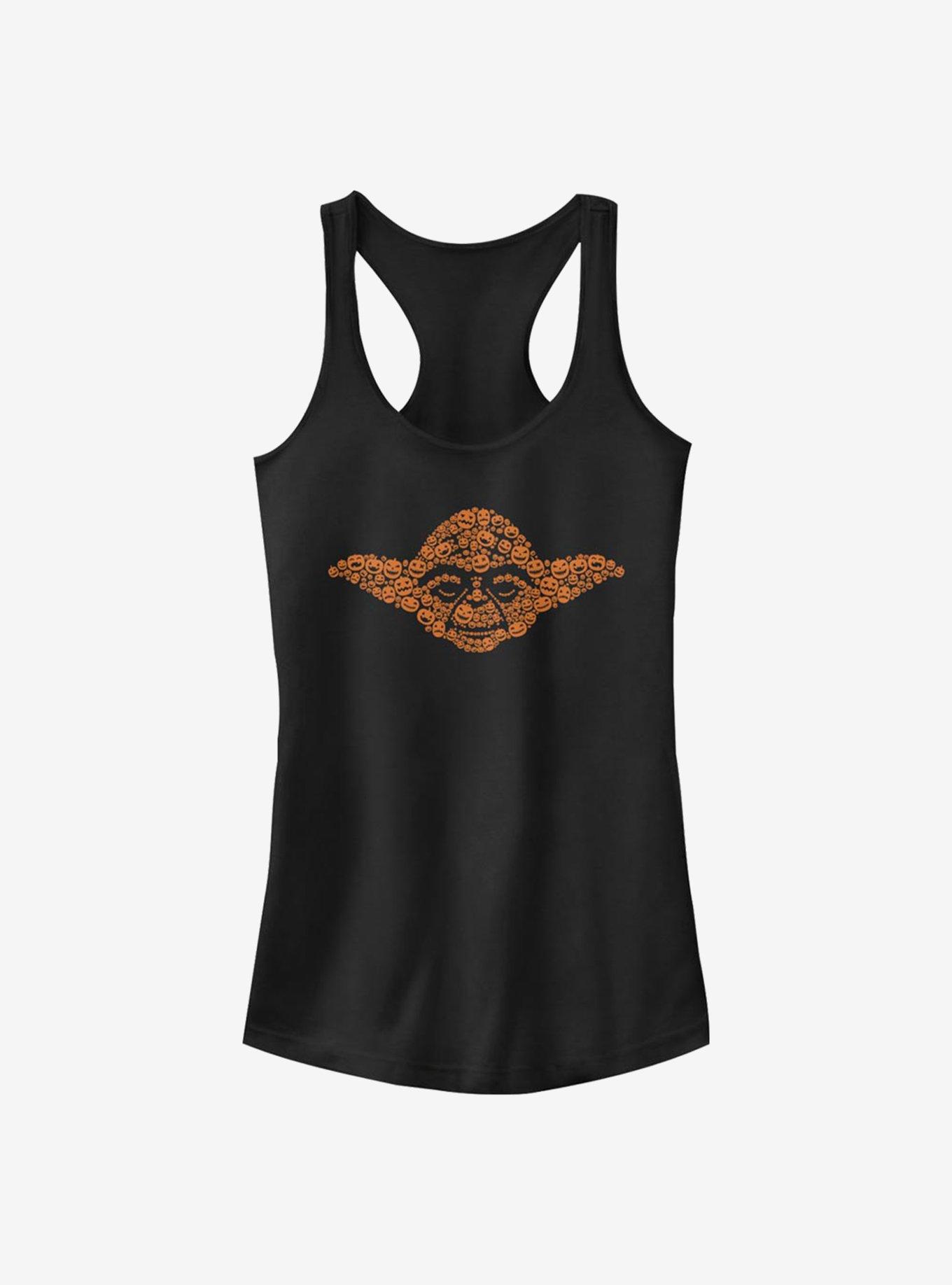 Star Wars Yoda Pumpkins Girls Tank, BLACK, hi-res