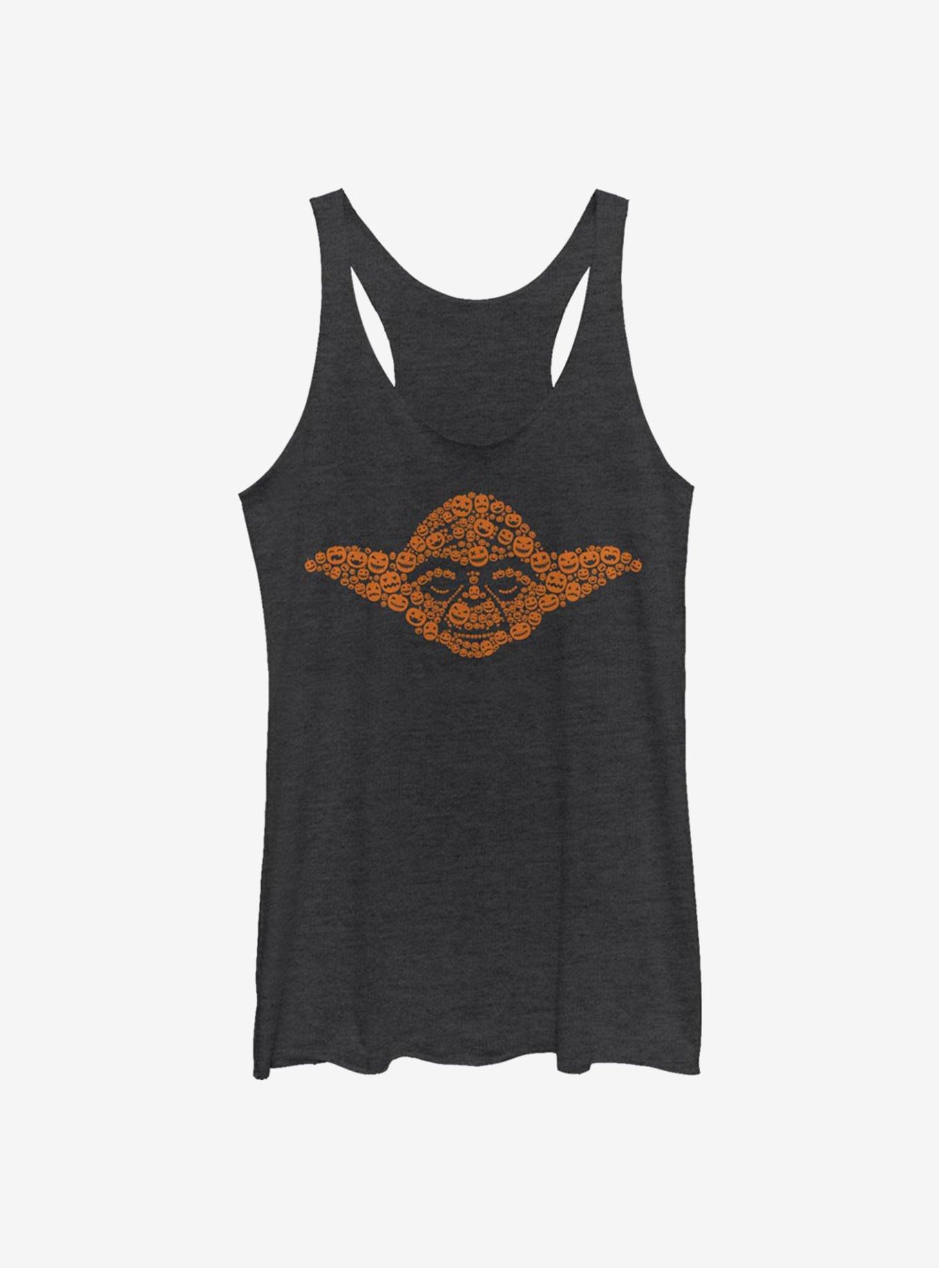 Star Wars Yoda Pumpkins Girls Tank, BLK HTR, hi-res