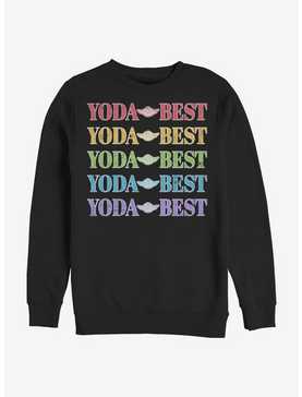 Star Wars Yoda Best Rainbow Crew Sweatshirt, , hi-res