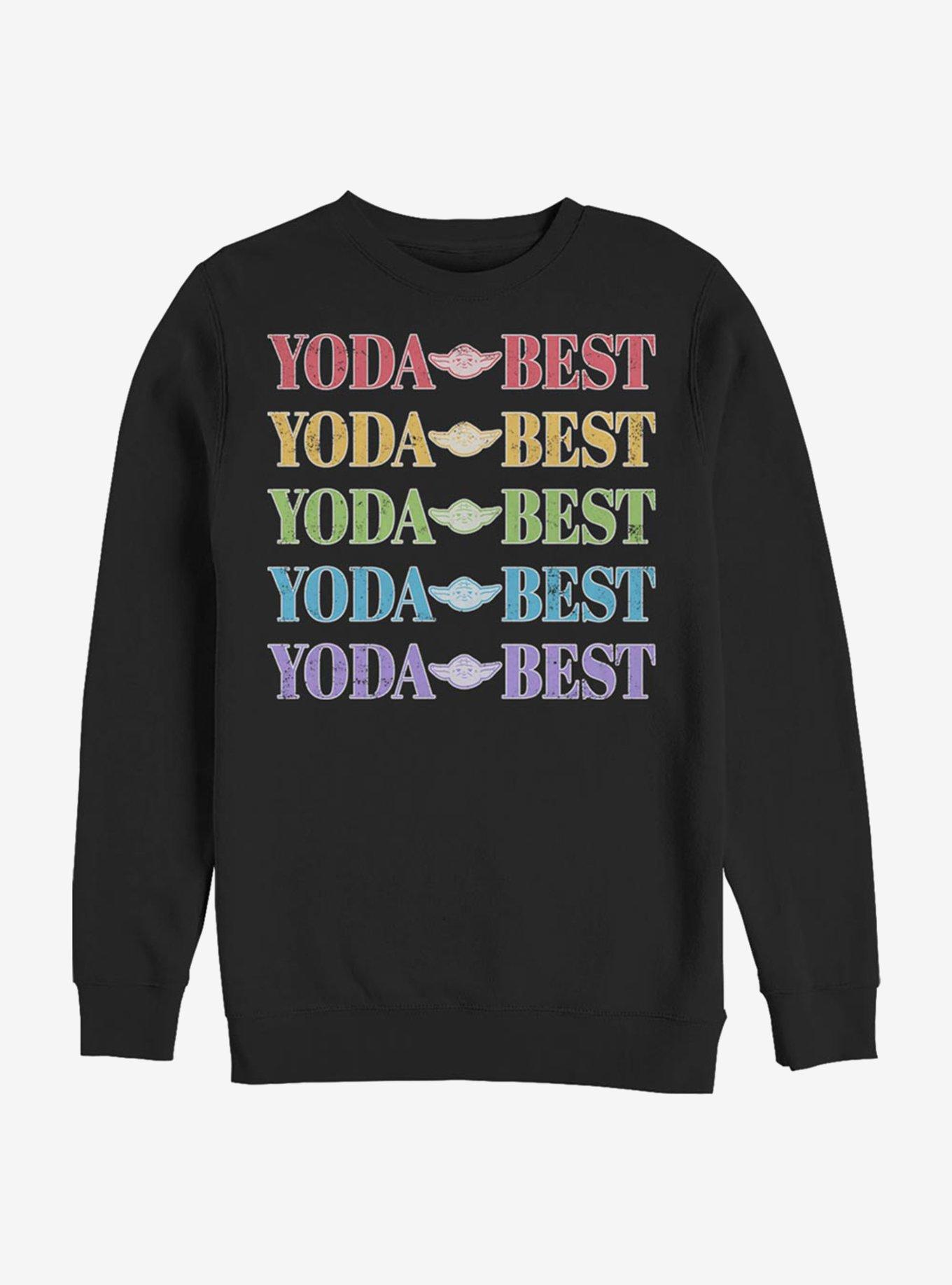 Star Wars Yoda Best Rainbow Crew Sweatshirt, , hi-res