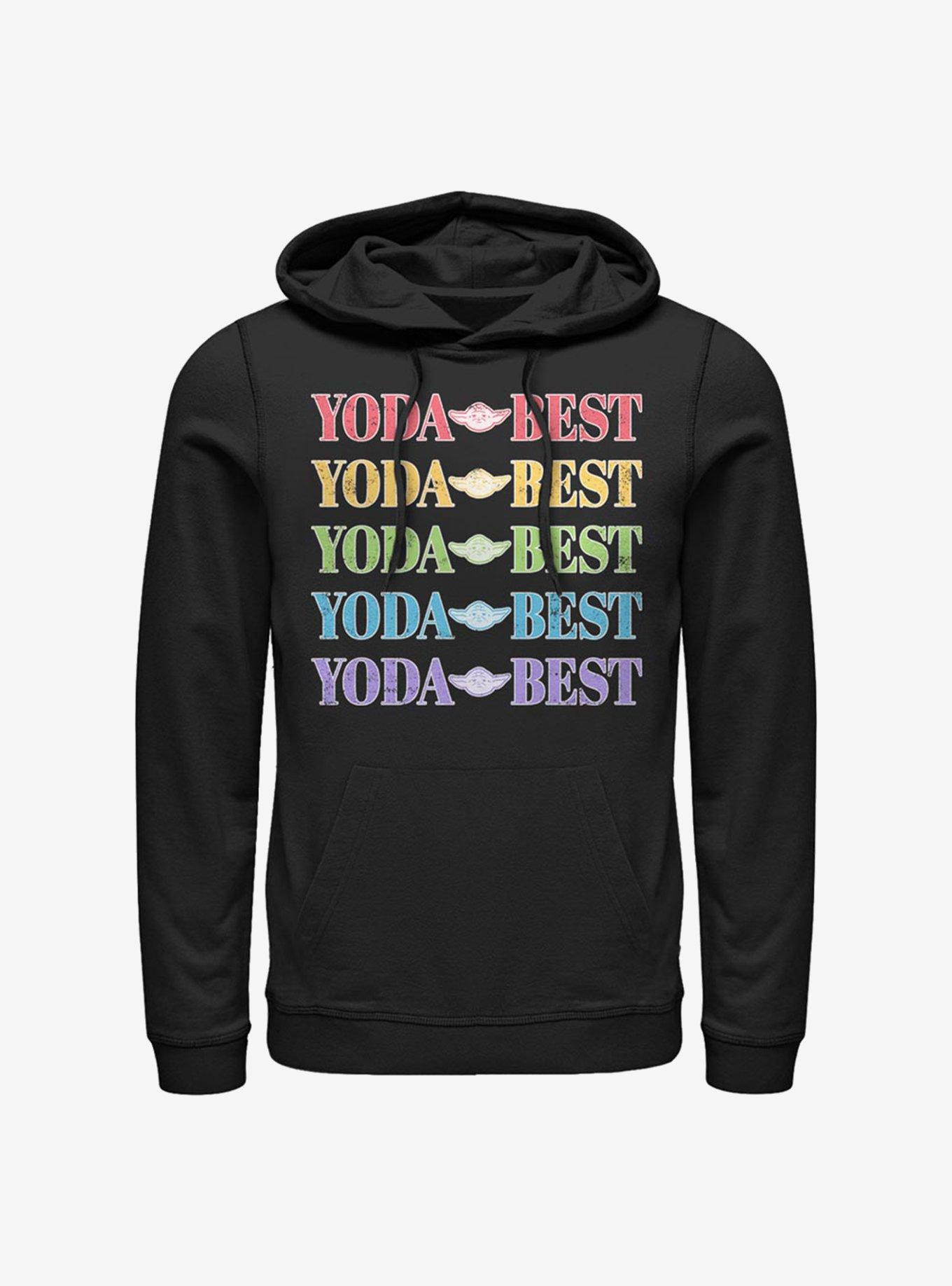 Star Wars Yoda Best Rainbow Hoodie, BLACK, hi-res