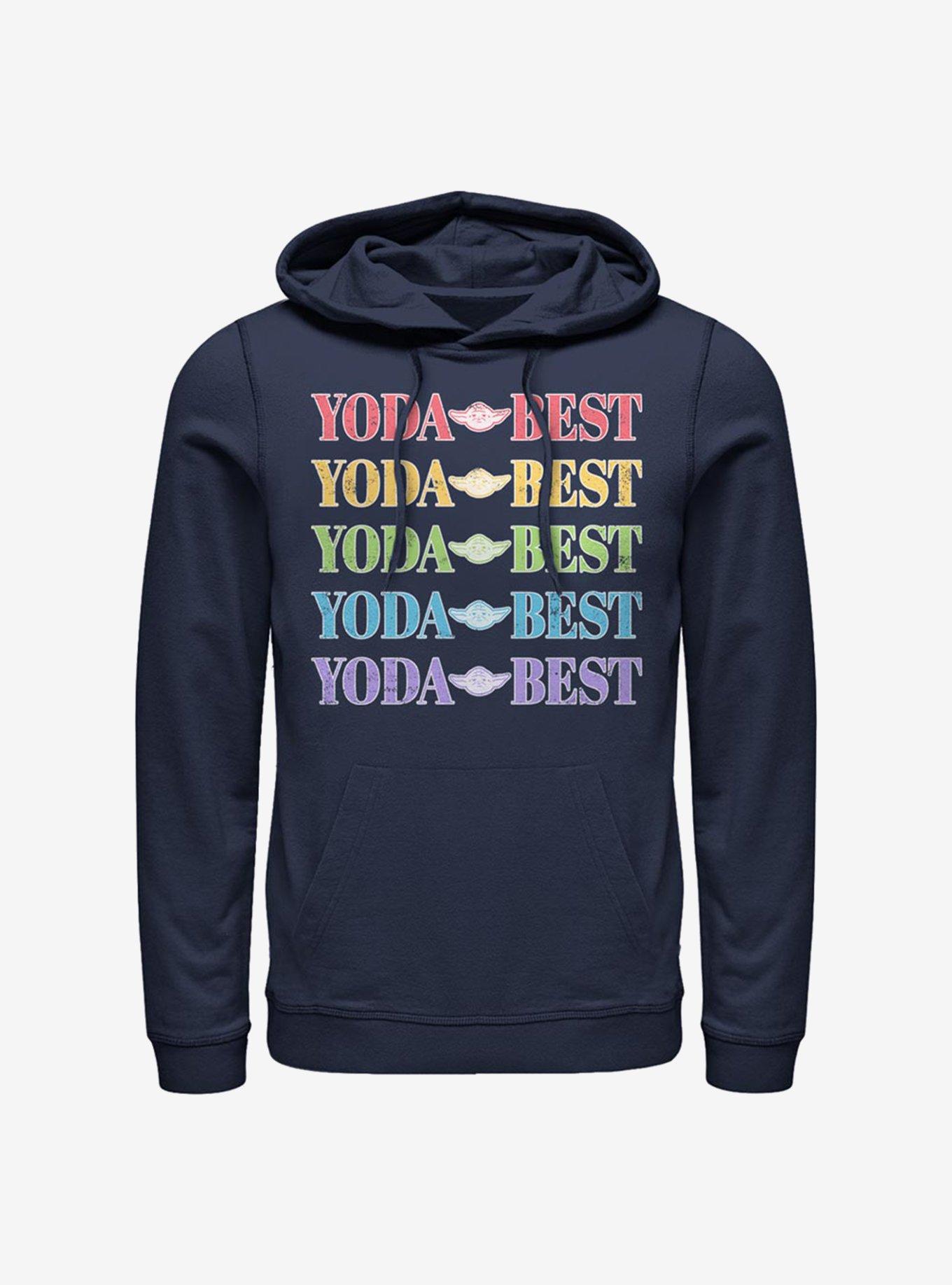 Star Wars Yoda Best Rainbow Hoodie, NAVY, hi-res