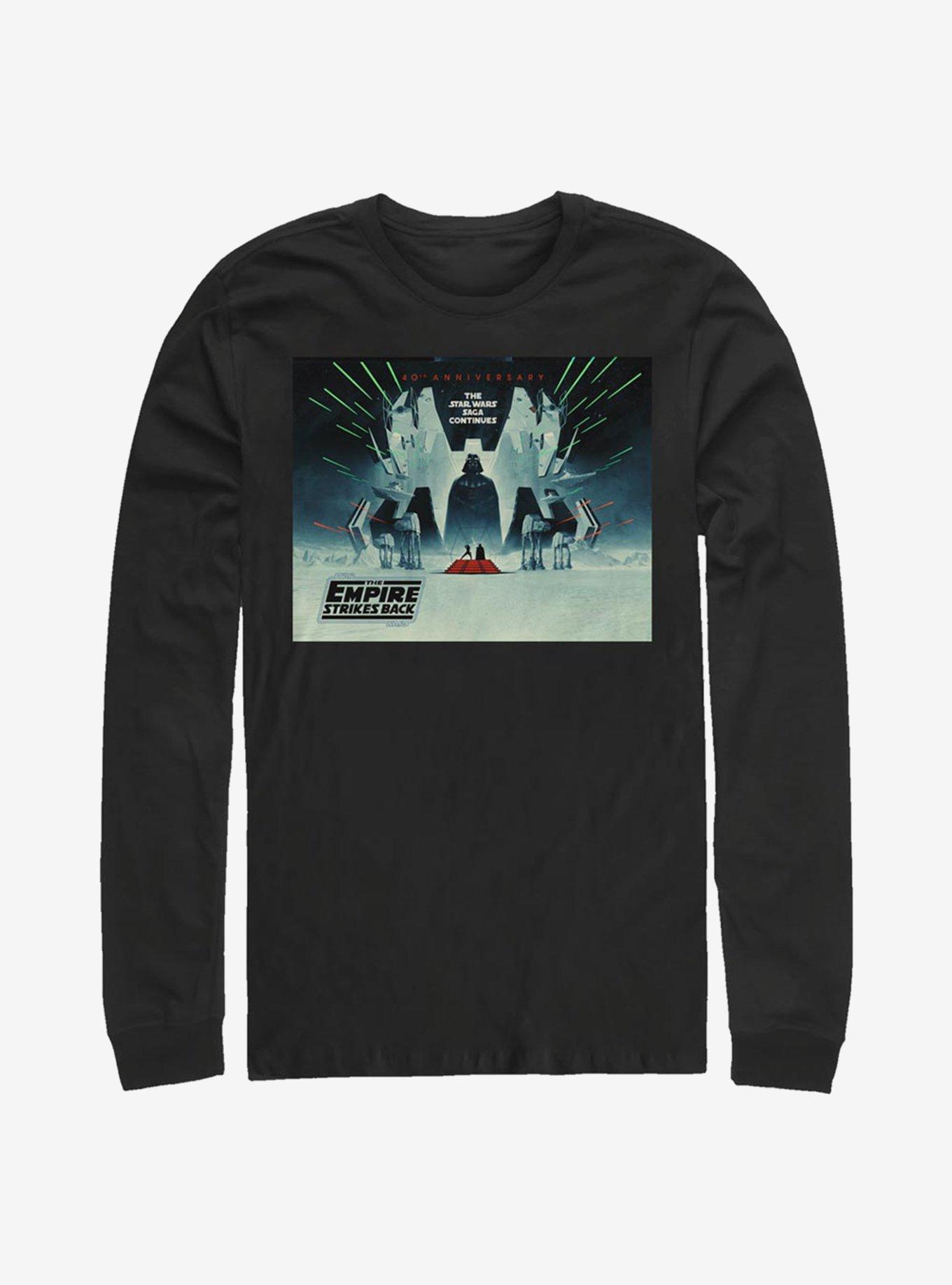 Star Wars Episode V The Empire Strikes Back 40th Anniversary Poster Long-Sleeve T-Shirt, BLACK, hi-res