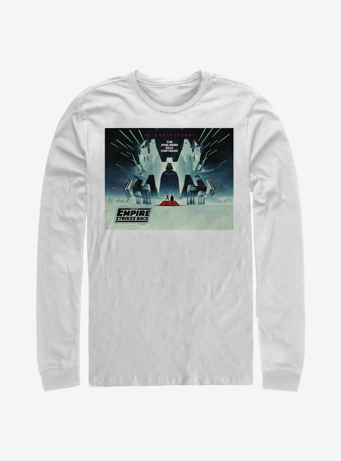 Star Wars Empire Strikes Back Poster Long-Sleeve T-Shirt, WHITE, hi-res