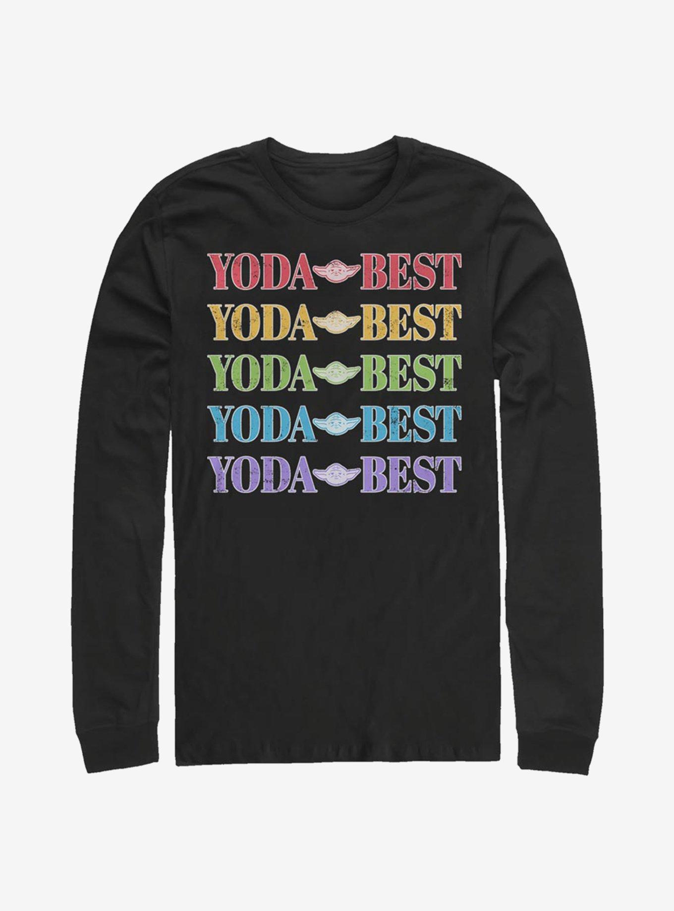 Star Wars Yoda Best Rainbow Long-Sleeve T-Shirt