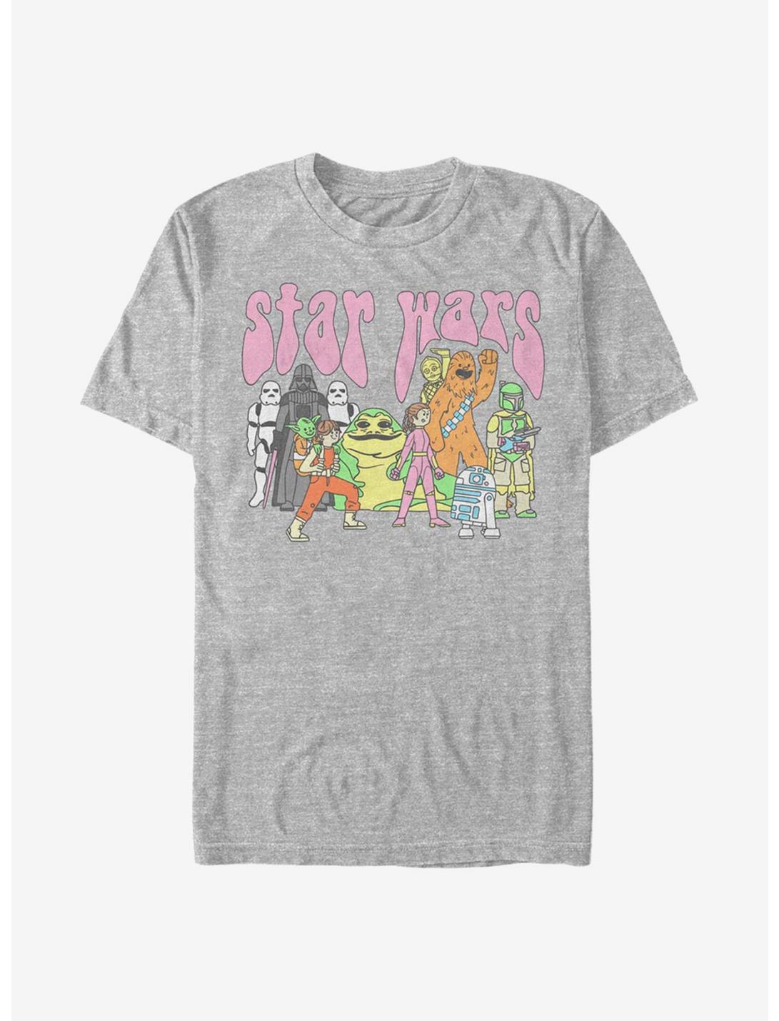 Star Wars Psychedelic Characters T-Shirt, ATH HTR, hi-res